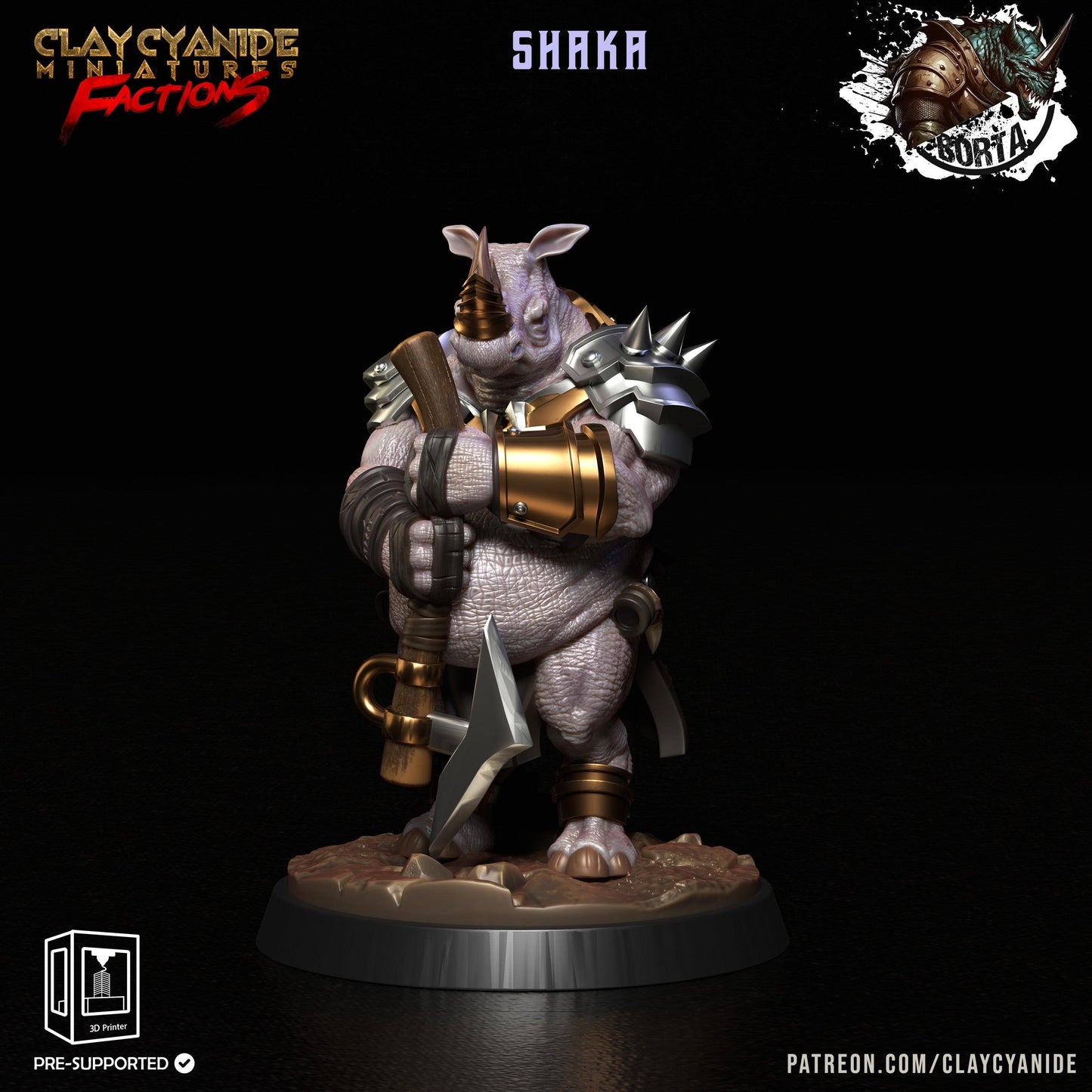 3D Printed Clay Cyanide Battle Borta Factions Tribe Ragnarok D&D - 3D Printing Boss 