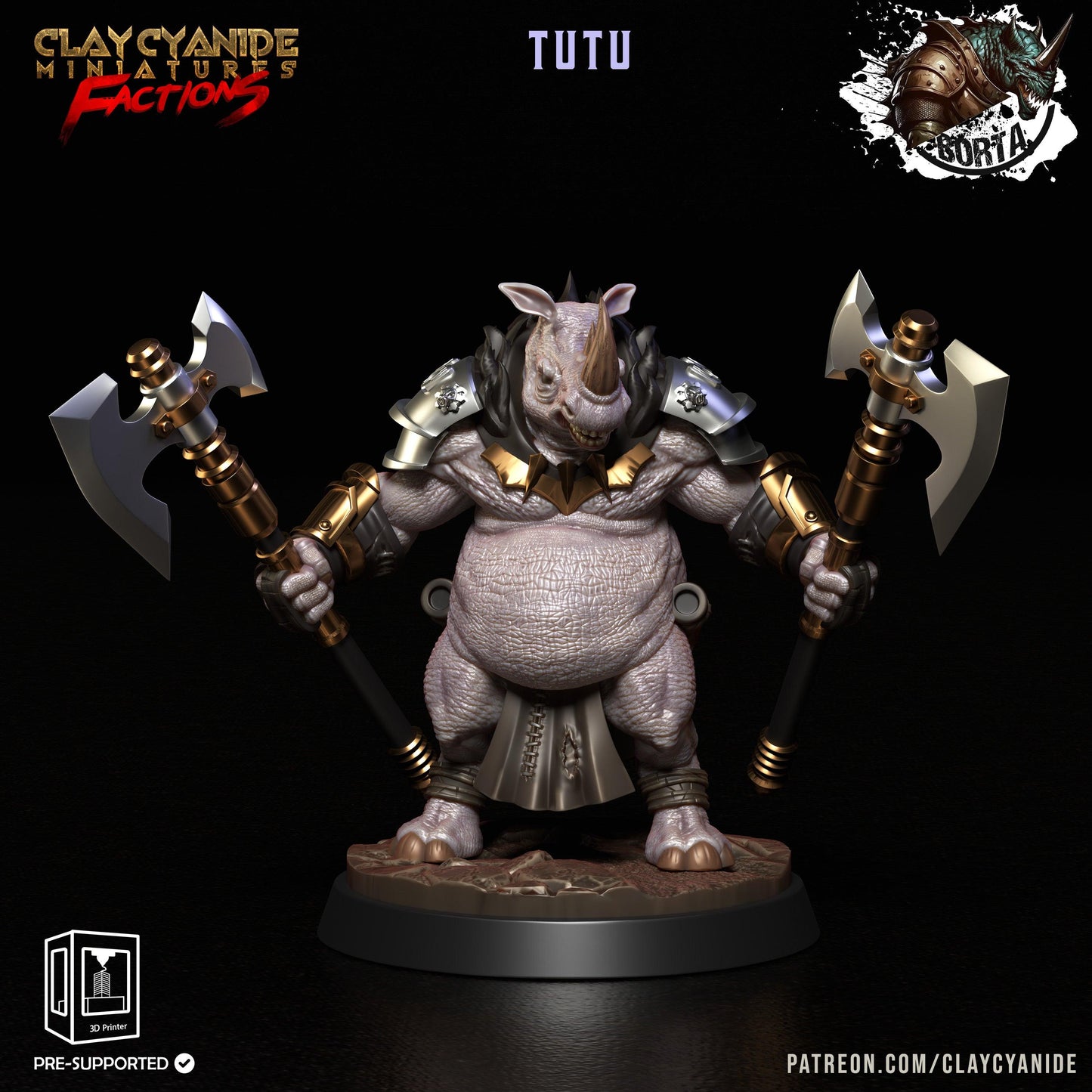 3D Printed Clay Cyanide Battle Borta Factions Tribe Ragnarok D&D - 3D Printing Boss 