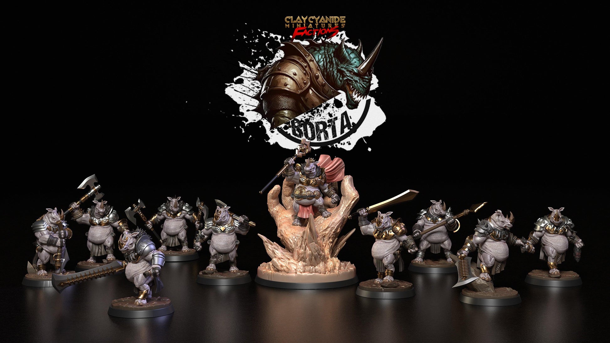 3D Printed Clay Cyanide Battle Borta Factions Tribe Ragnarok D&D - 3D Printing Boss 