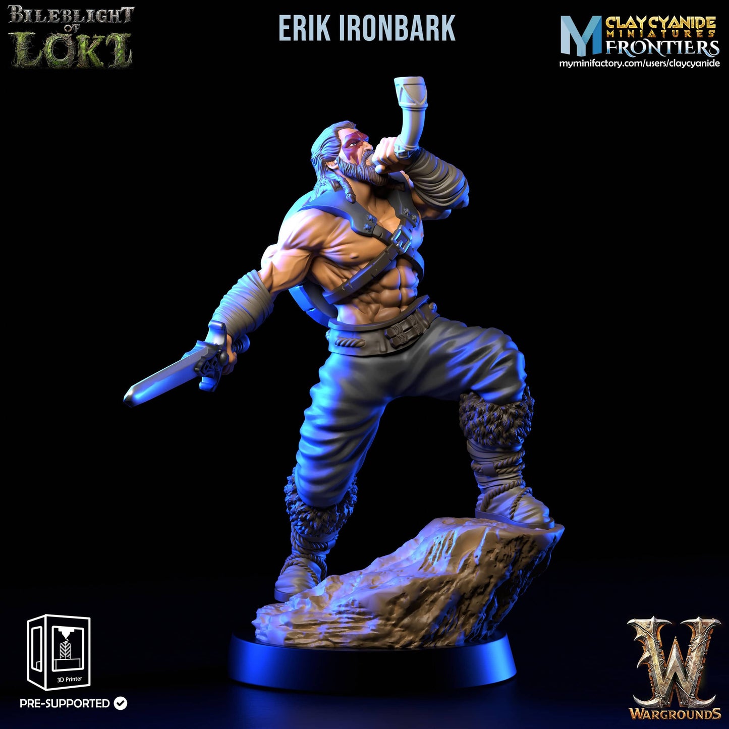 3D Printed Clay Cyanide Bileblight of Loki Vikings 28 32 mm D&D - 3D Printing Boss 
