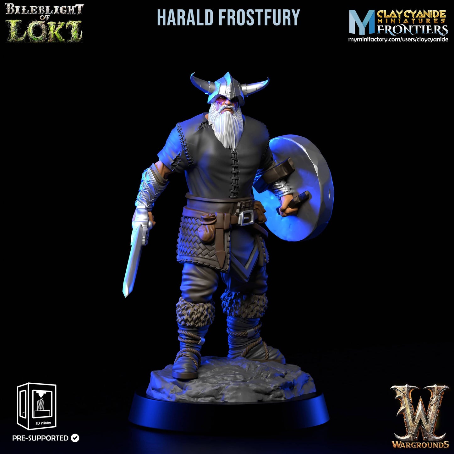 3D Printed Clay Cyanide Bileblight of Loki Vikings 28 32 mm D&D - 3D Printing Boss 