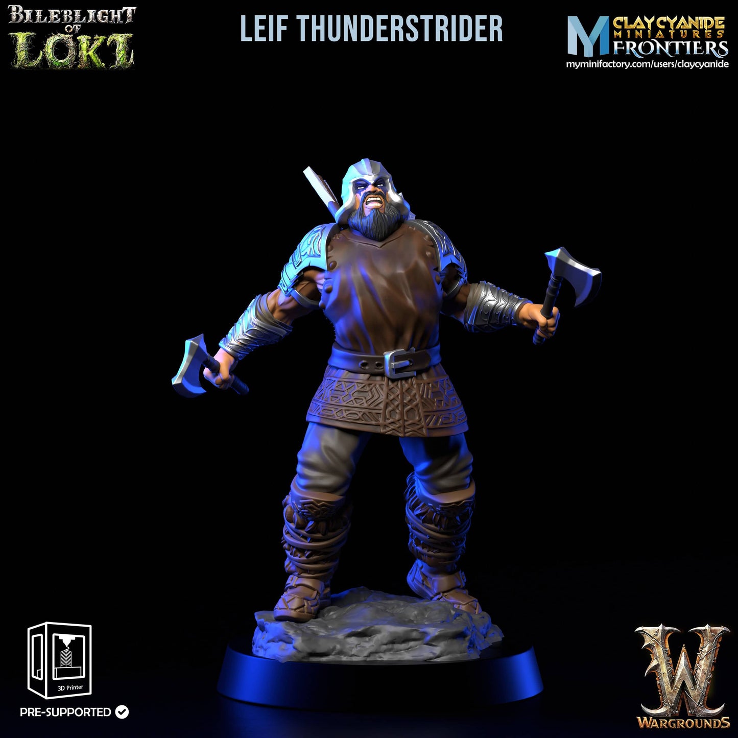 3D Printed Clay Cyanide Bileblight of Loki Vikings 28 32 mm D&D - 3D Printing Boss 
