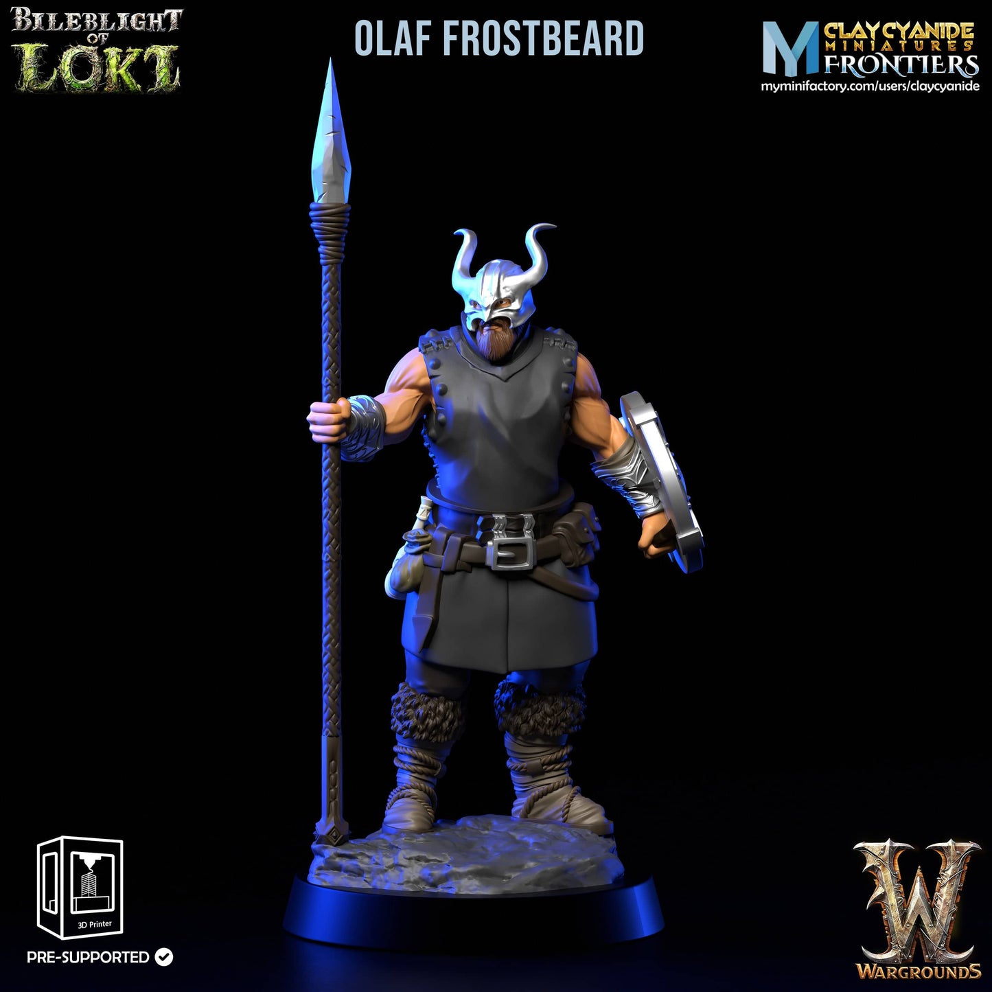 3D Printed Clay Cyanide Bileblight of Loki Vikings 28 32 mm D&D - 3D Printing Boss 