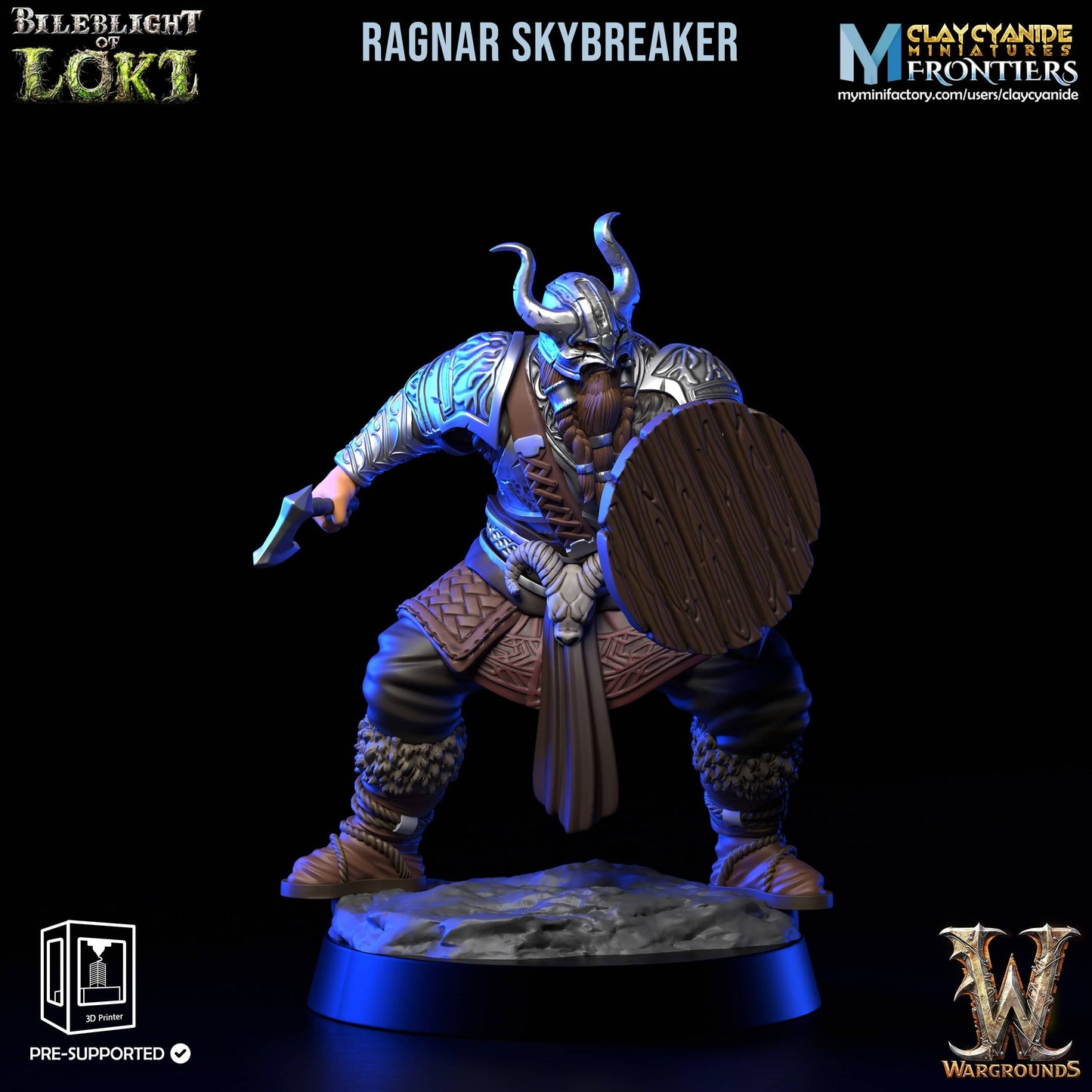 3D Printed Clay Cyanide Bileblight of Loki Vikings 28 32 mm D&D - 3D Printing Boss 
