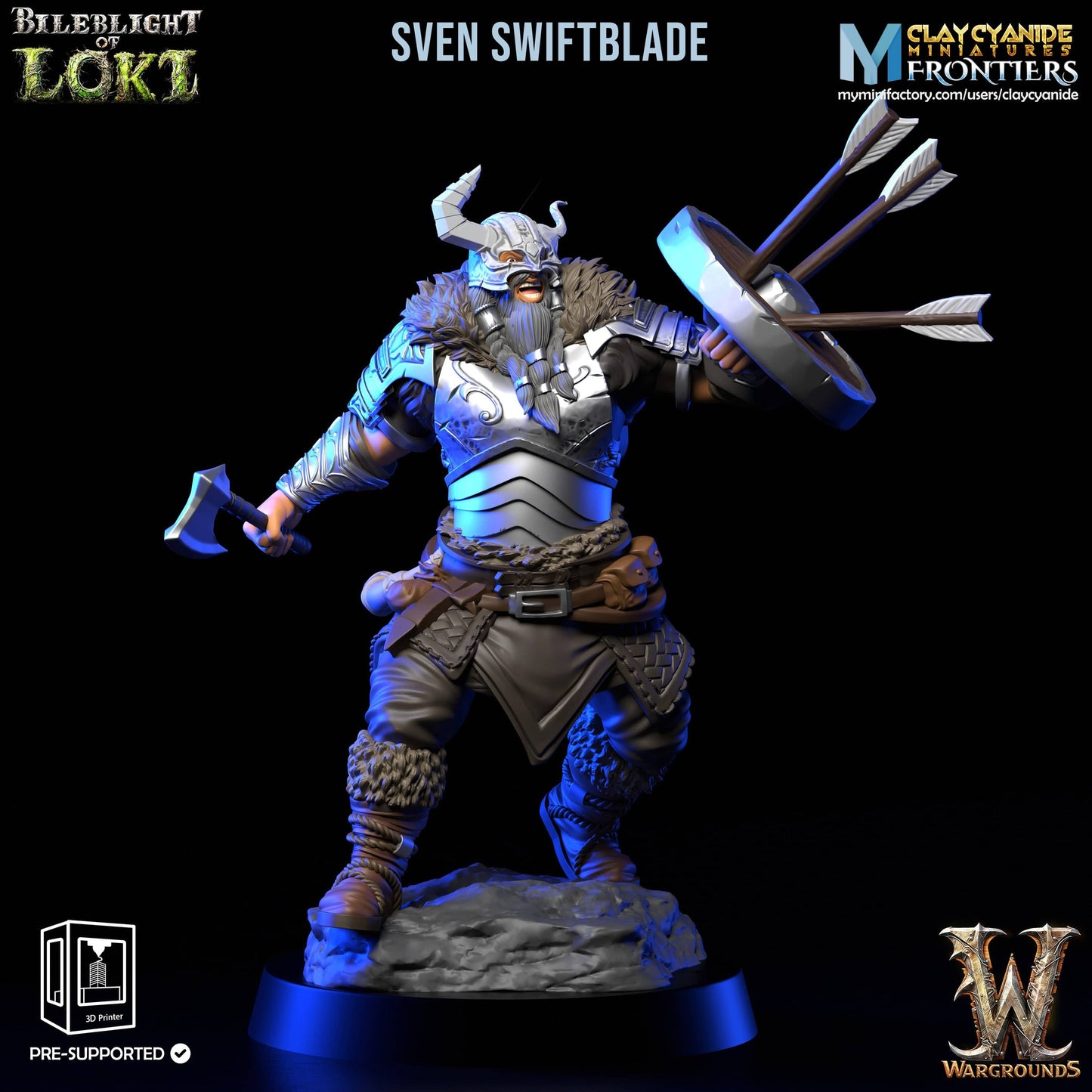 3D Printed Clay Cyanide Bileblight of Loki Vikings 28 32 mm D&D - 3D Printing Boss 