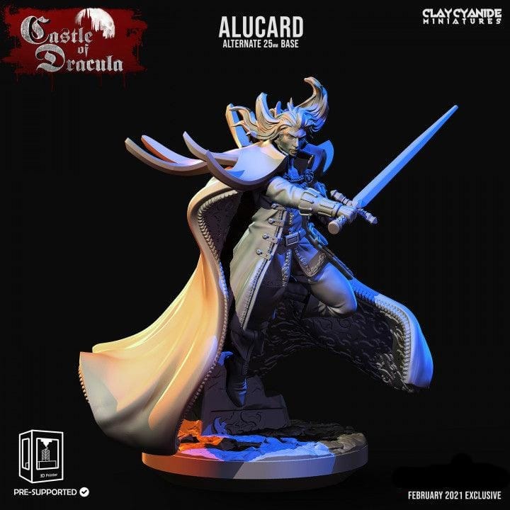 3D Printed Clay Cyanide Castle of Dracula - Alucard 28mm 32mm D&D - 3D Printing Boss 