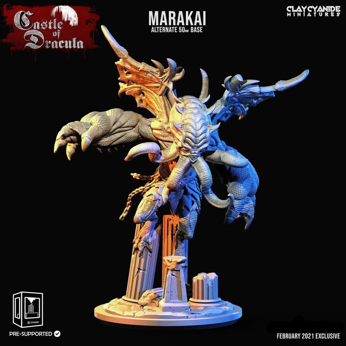 3D Printed Clay Cyanide Castle of Dracula - Marakai 28mm 32mm D&D - 3D Printing Boss 
