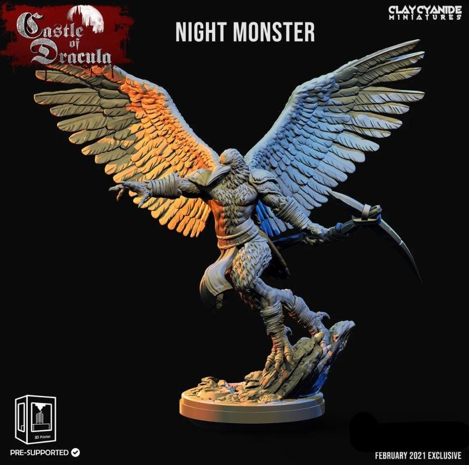 3D Printed Clay Cyanide Castle of Dracula - Night Monsters Set 28mm 32mm D&D - 3D Printing Boss 