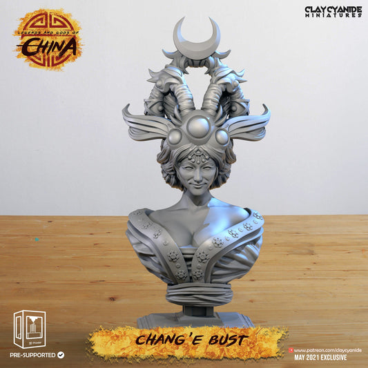 3D Printed Clay Cyanide Change Bust Legends and Gods Of China 28 32 mm D&D - 3D Printing Boss 