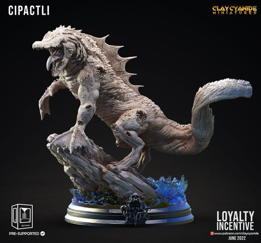 3D Printed Clay Cyanide Cipactli 28mm 32mm D&D - 3D Printing Boss 