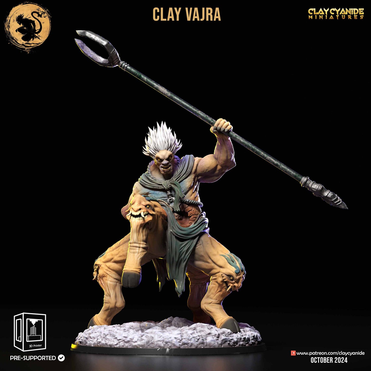 3D Printed Clay Cyanide Clay Vajra Black Myth Wukong Set 28 32 mm D&D - 3D Printing Boss 