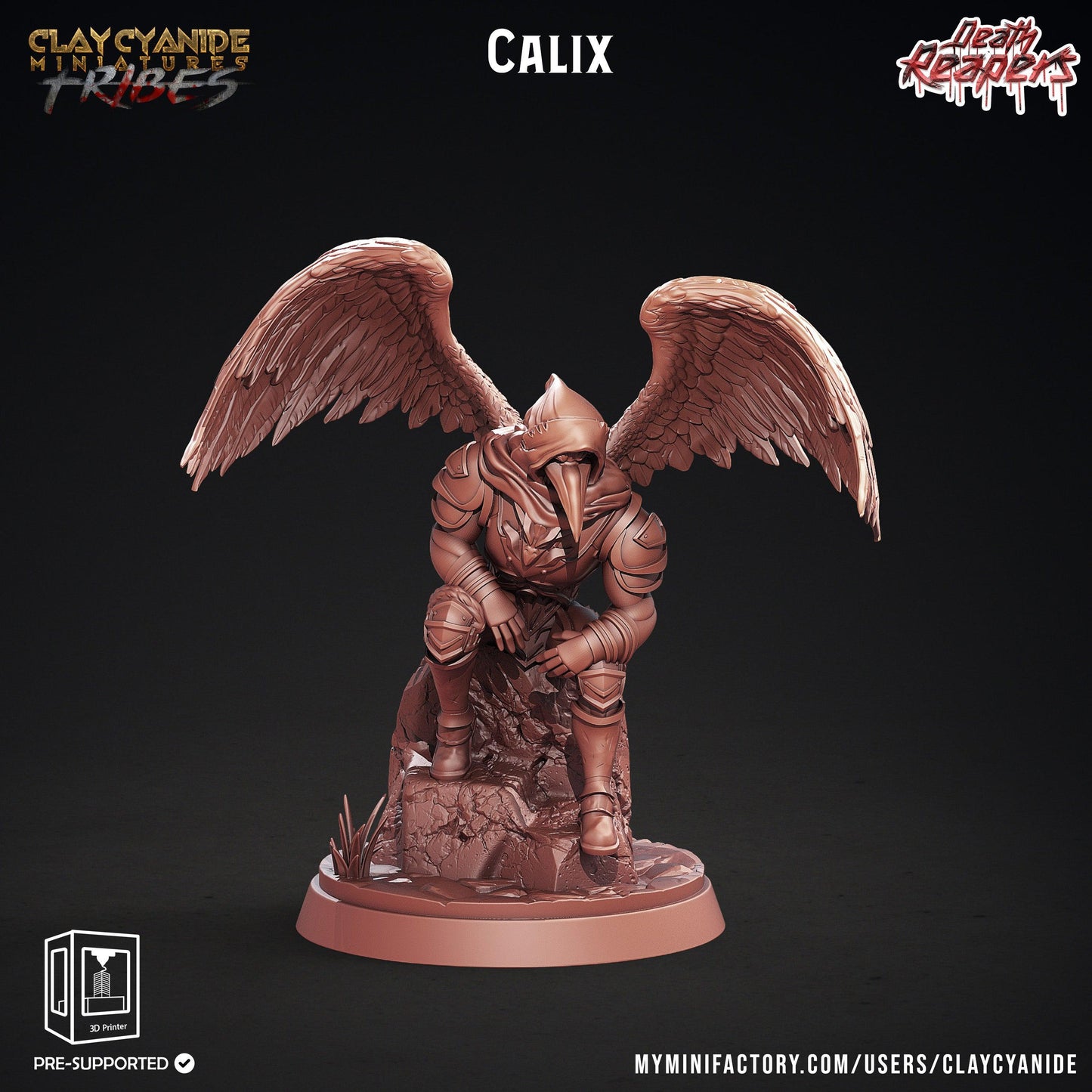 3D Printed Clay Cyanide Death Reapers Factions Tribes Ragnarok D&D - 3D Printing Boss 