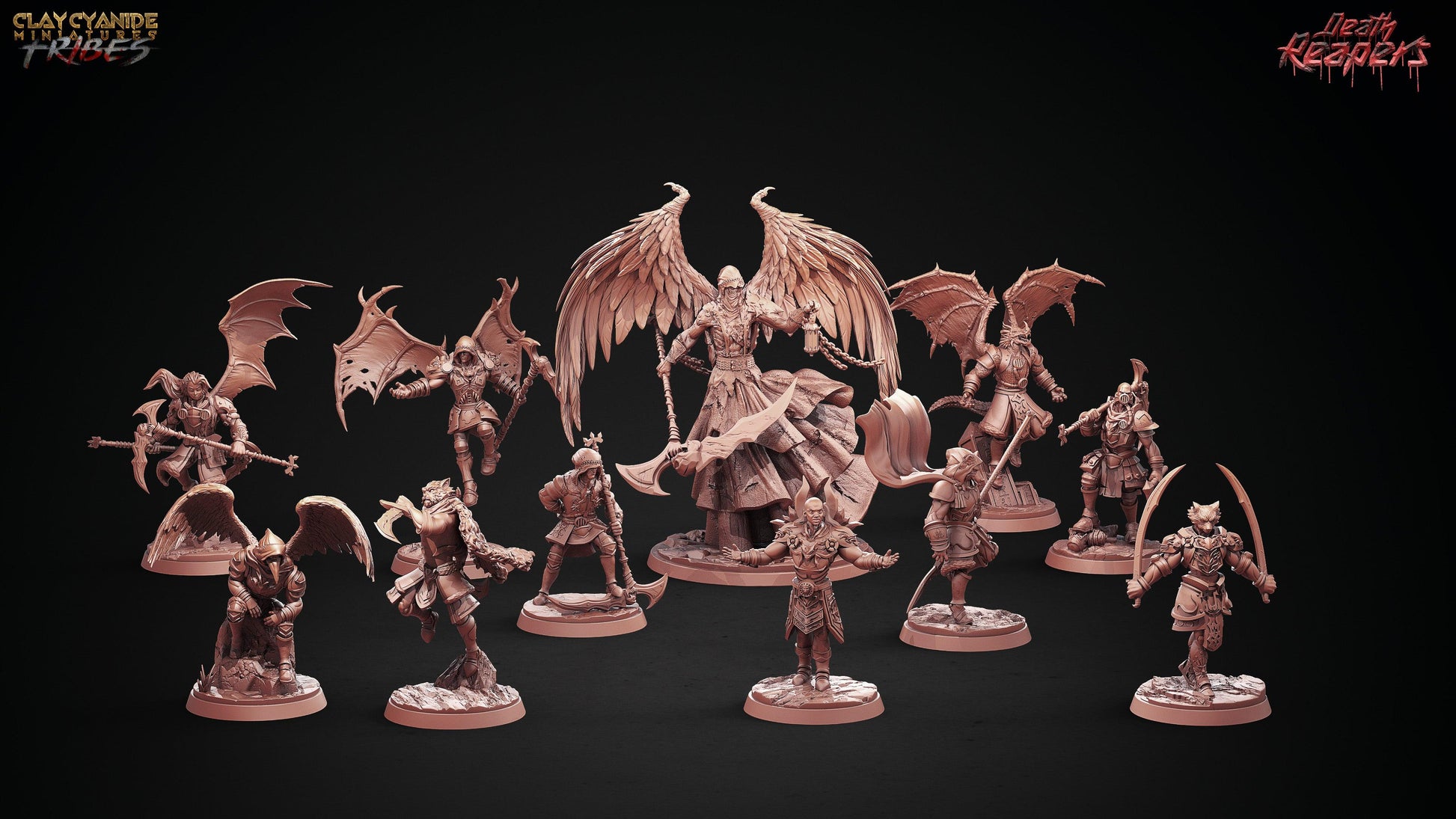 3D Printed Clay Cyanide Death Reapers Factions Tribes Ragnarok D&D - 3D Printing Boss 