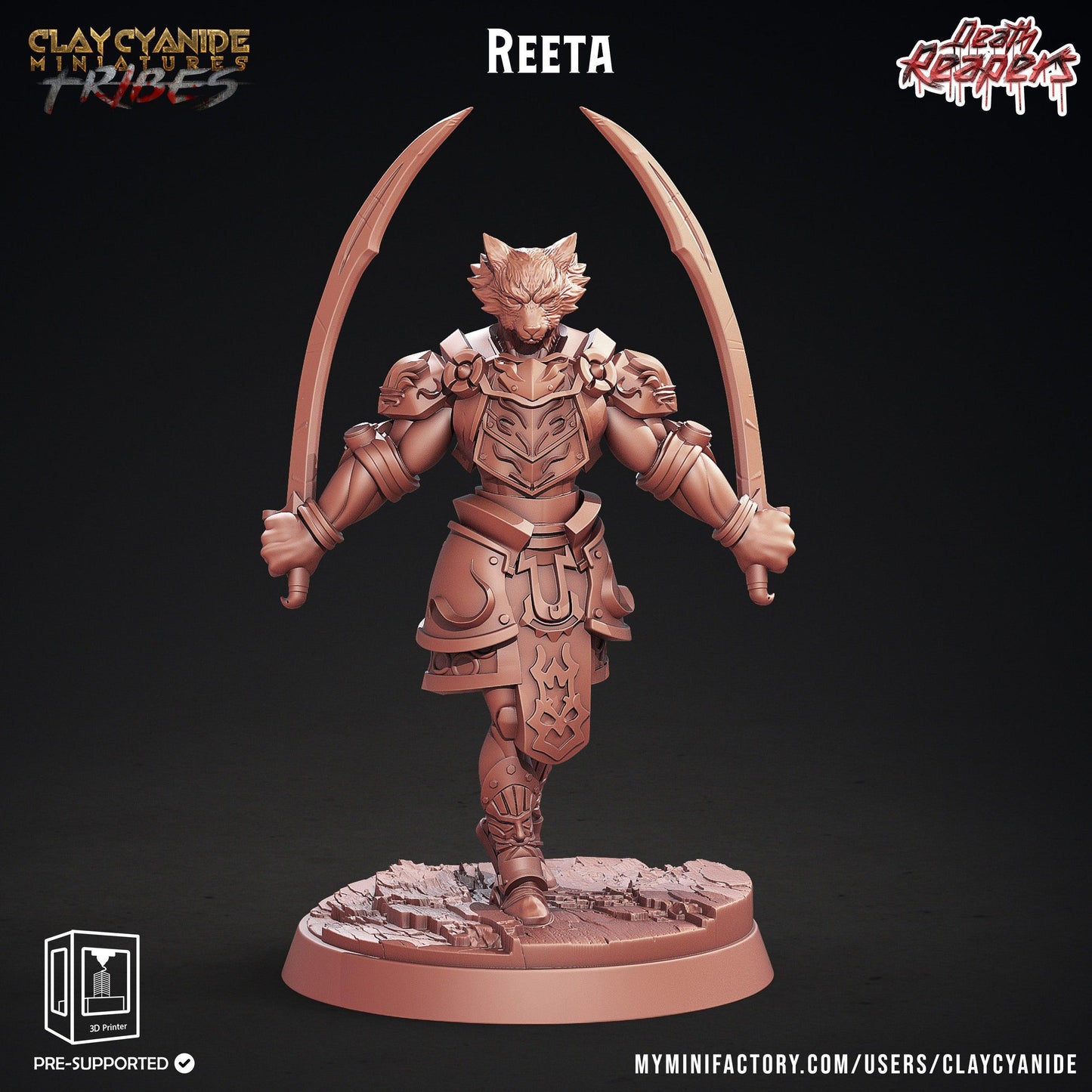 3D Printed Clay Cyanide Death Reapers Factions Tribes Ragnarok D&D - 3D Printing Boss 