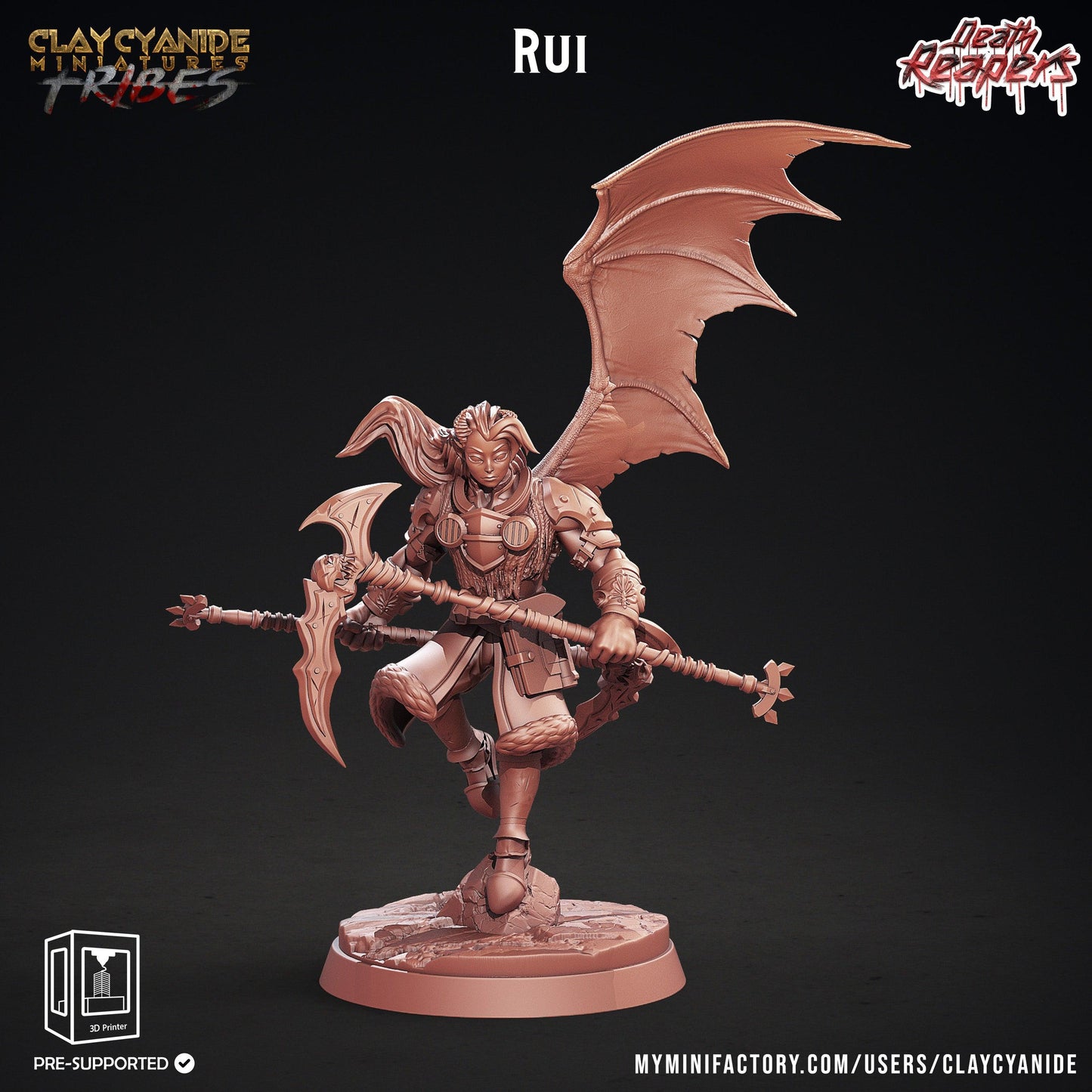 3D Printed Clay Cyanide Death Reapers Factions Tribes Ragnarok D&D - 3D Printing Boss 