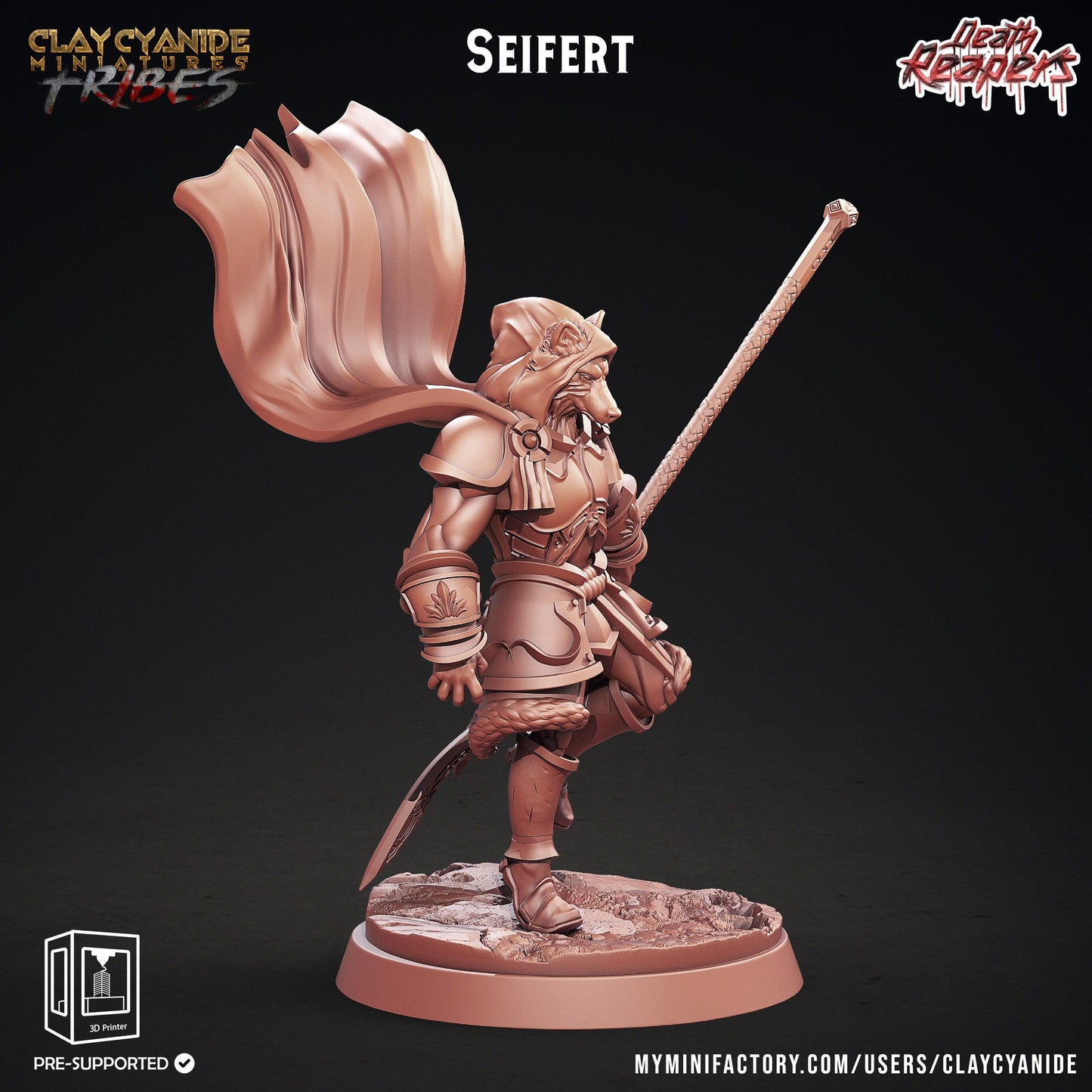 3D Printed Clay Cyanide Death Reapers Factions Tribes Ragnarok D&D - 3D Printing Boss 