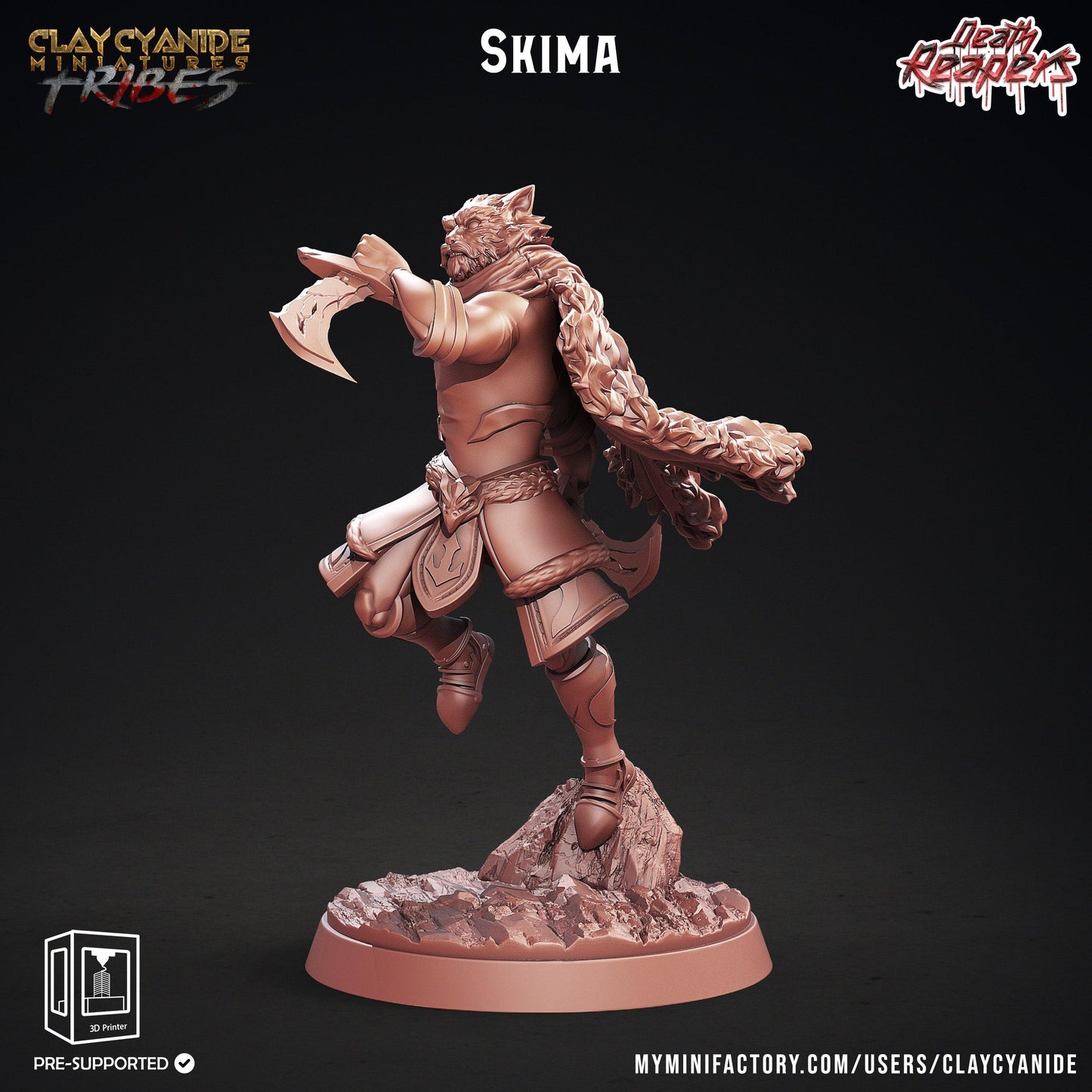 3D Printed Clay Cyanide Death Reapers Factions Tribes Ragnarok D&D - 3D Printing Boss 