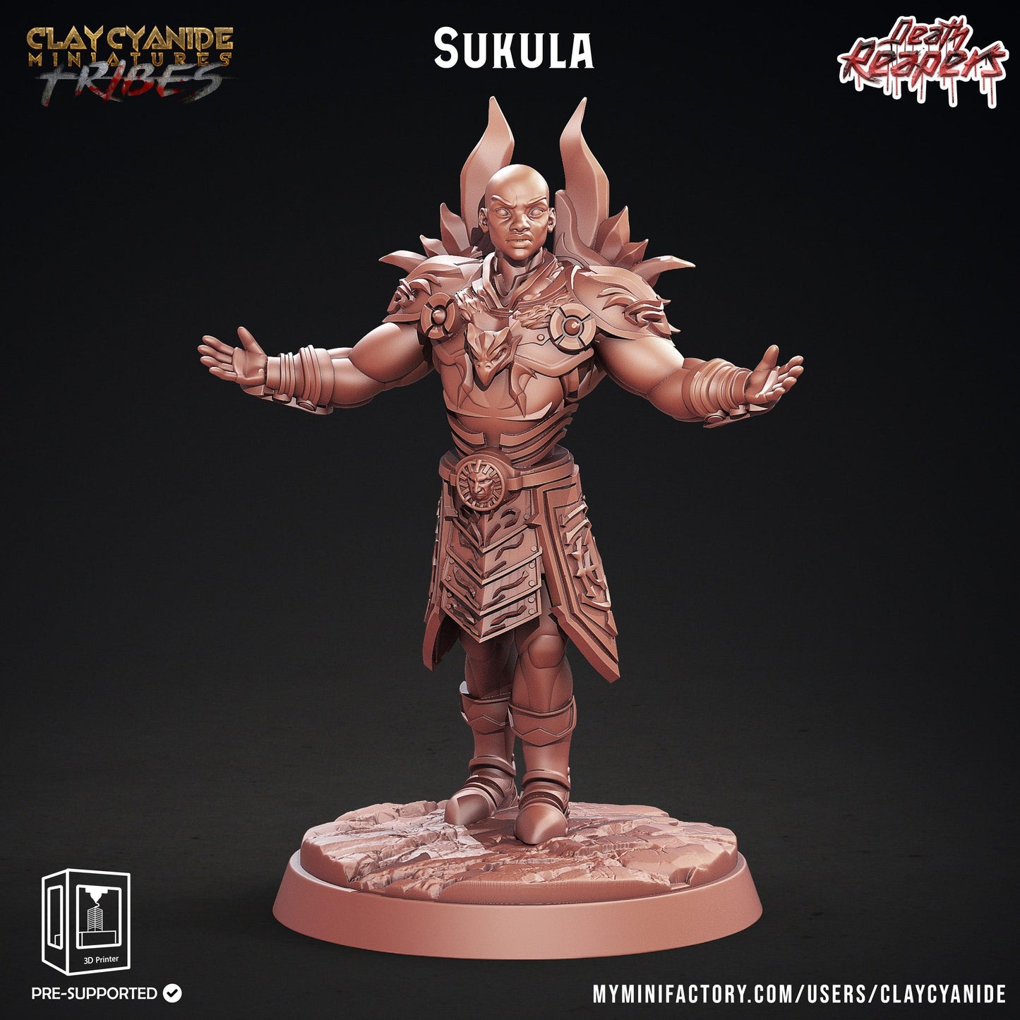 3D Printed Clay Cyanide Death Reapers Factions Tribes Ragnarok D&D - 3D Printing Boss 