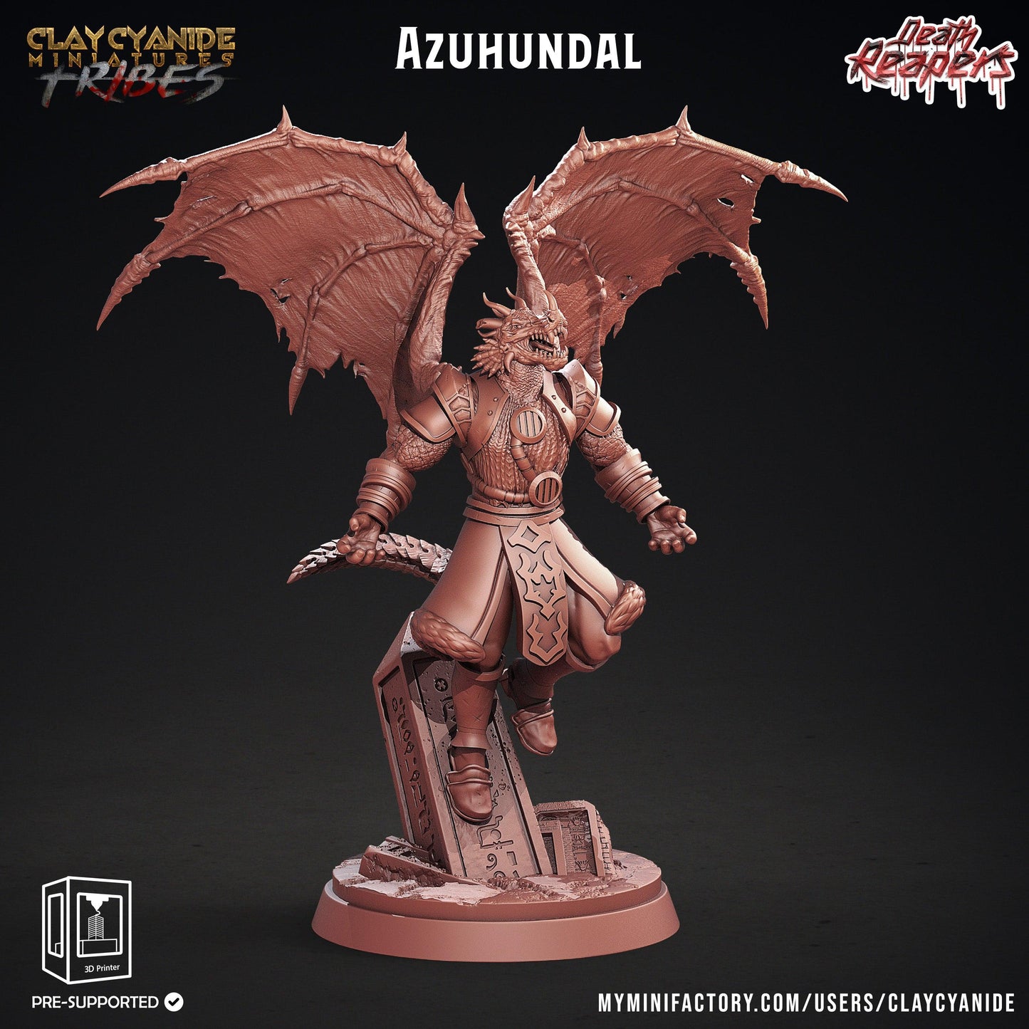 3D Printed Clay Cyanide Death Reapers Factions Tribes Ragnarok D&D - 3D Printing Boss 