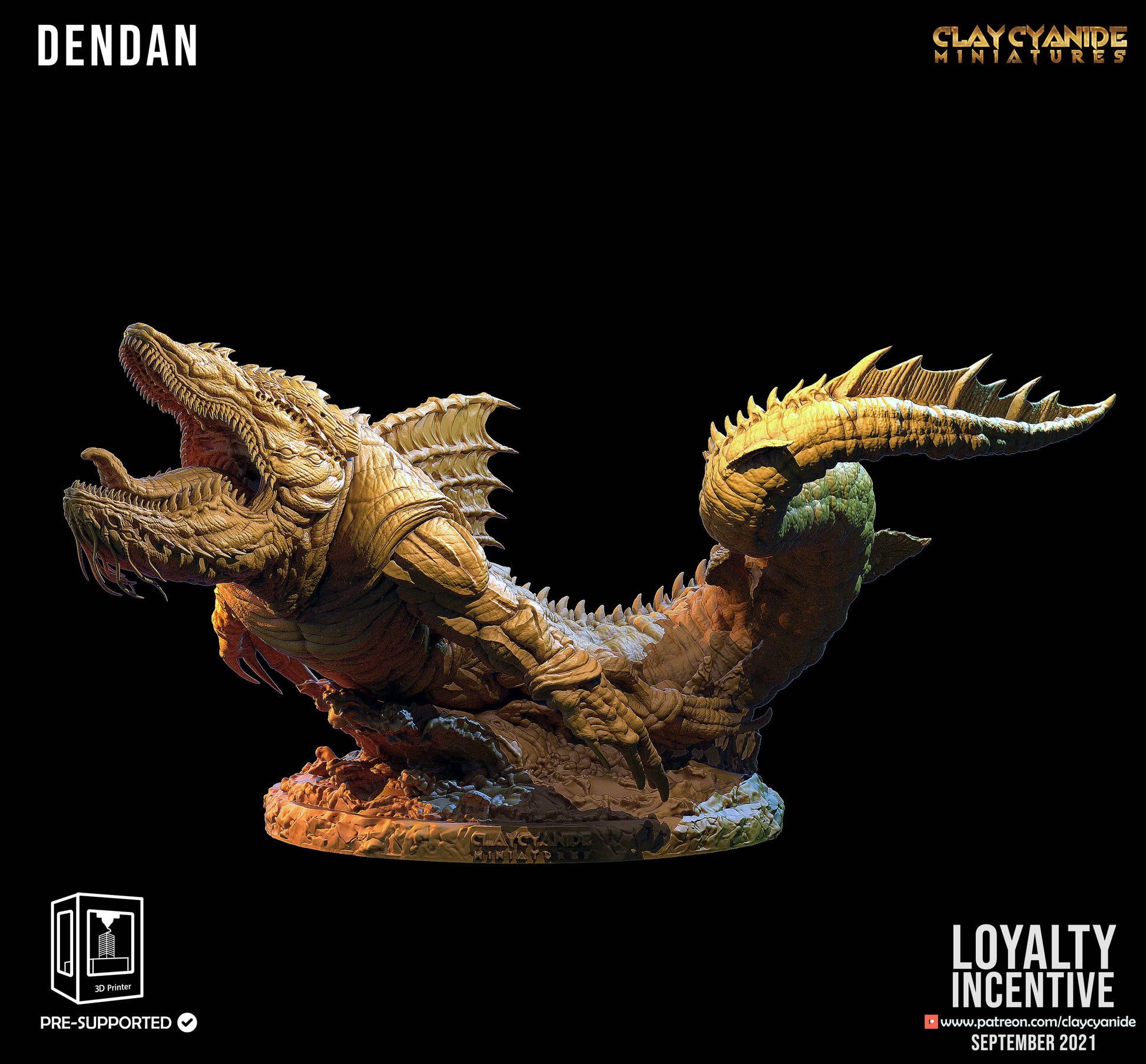 3D Printed Clay Cyanide Dendan 28 32 mm D&D - 3D Printing Boss 