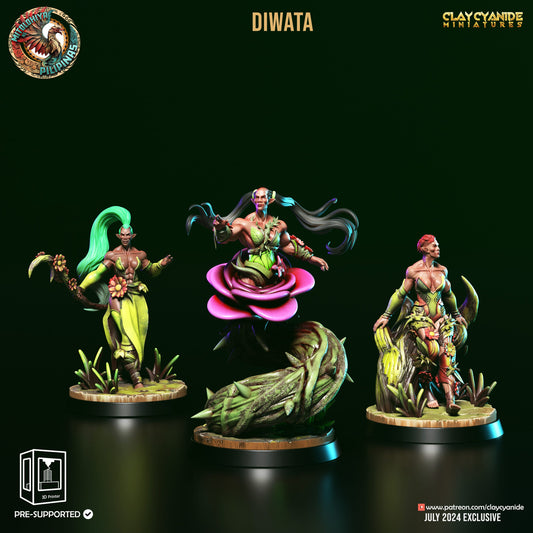 3D Printed Clay Cyanide Diwata Set Philippine Mythology 28 32 mm D&D - 3D Printing Boss 