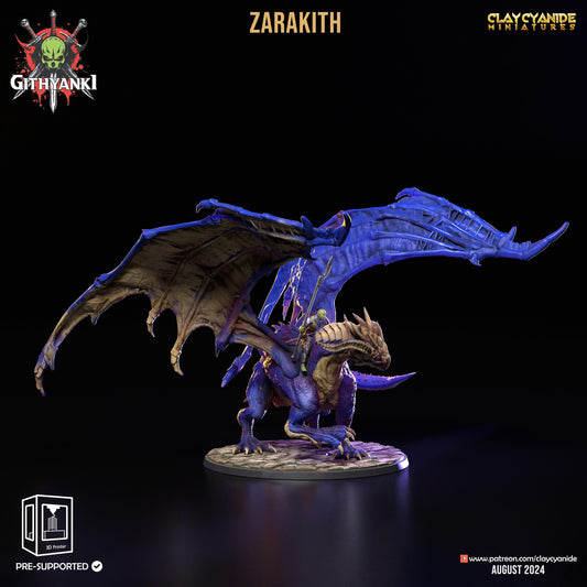 3D Printed Clay Cyanide Dragon Rider Zarakith Githyanki Faction 28 32 mm D&D - 3D Printing Boss 