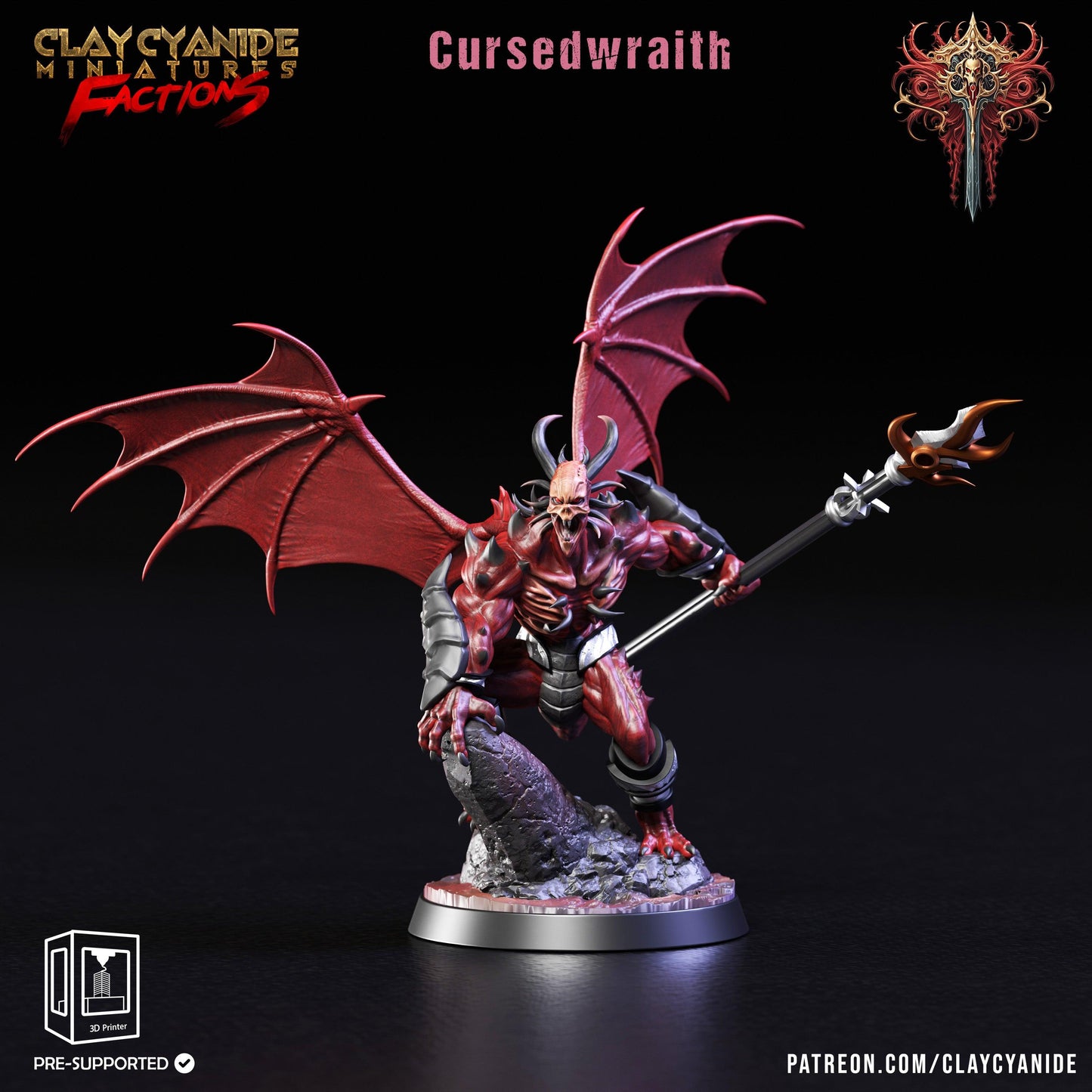 3D Printed Clay Cyanide Dreadblood Maulers Factions 28 32 mm D&D - 3D Printing Boss 