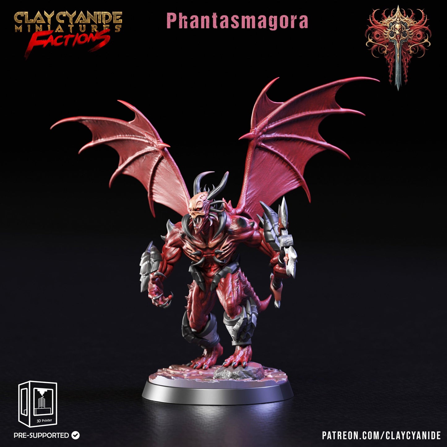3D Printed Clay Cyanide Dreadblood Maulers Factions 28 32 mm D&D - 3D Printing Boss 