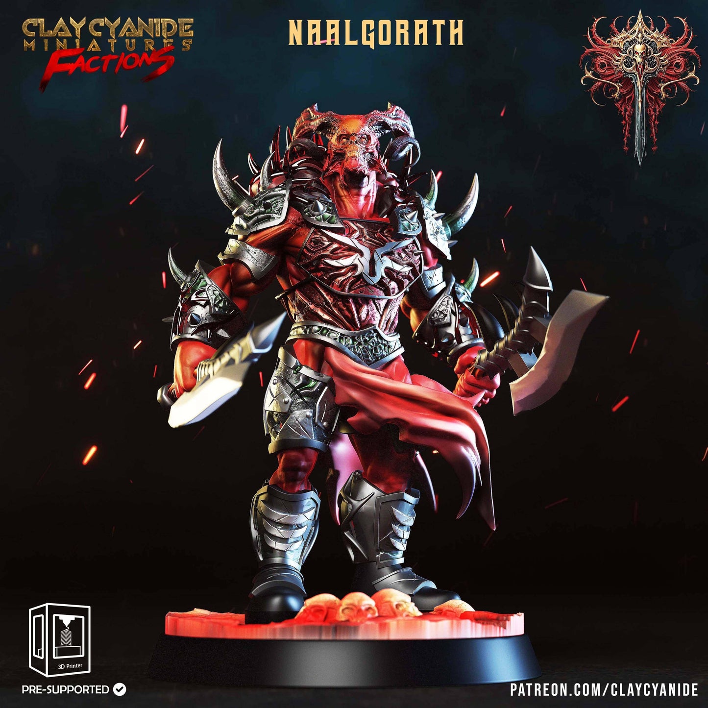 3D Printed Clay Cyanide Dreadbloods Factions Tribes 28 32 mm D&D - 3D Printing Boss 