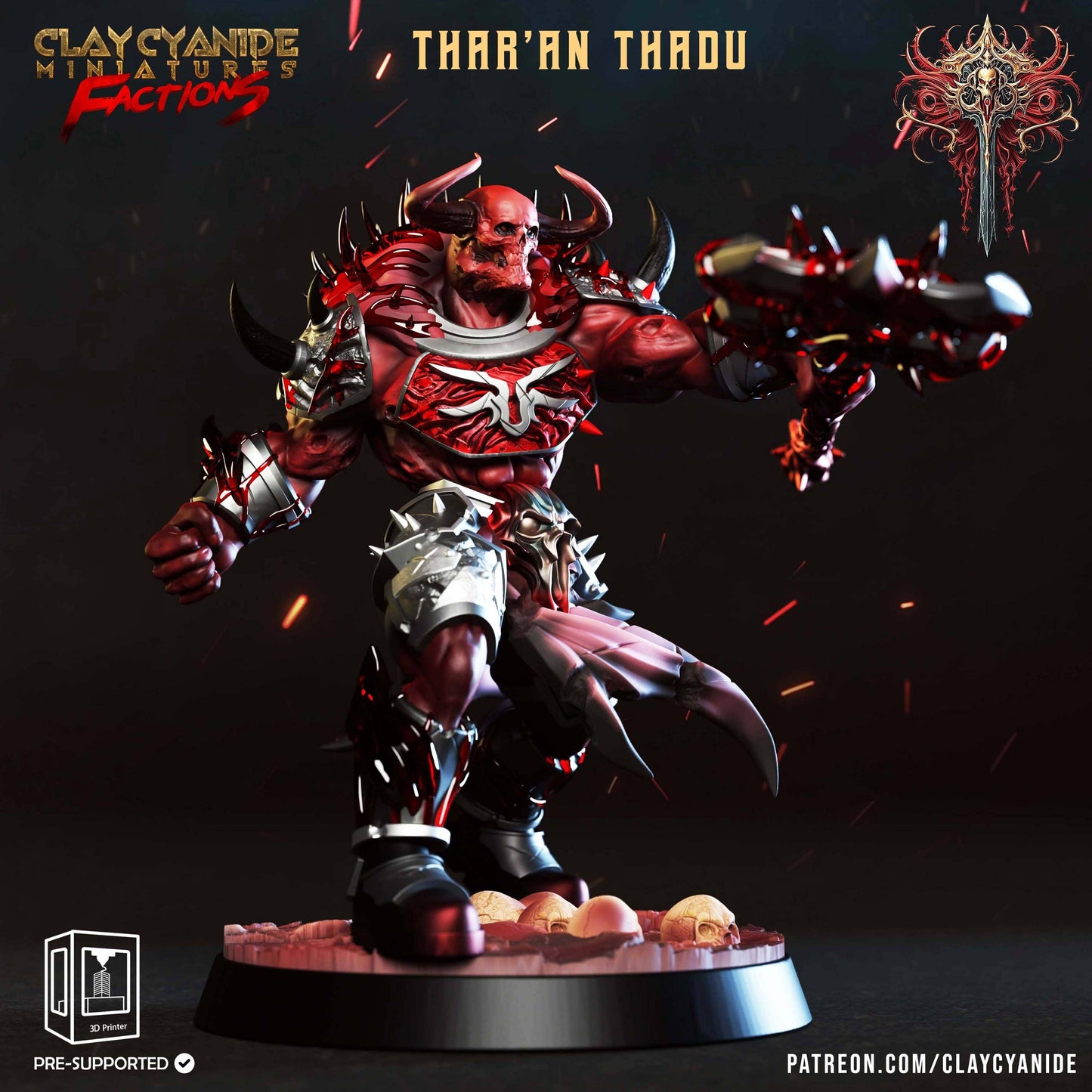 3D Printed Clay Cyanide Dreadbloods Factions Tribes 28 32 mm D&D - 3D Printing Boss 