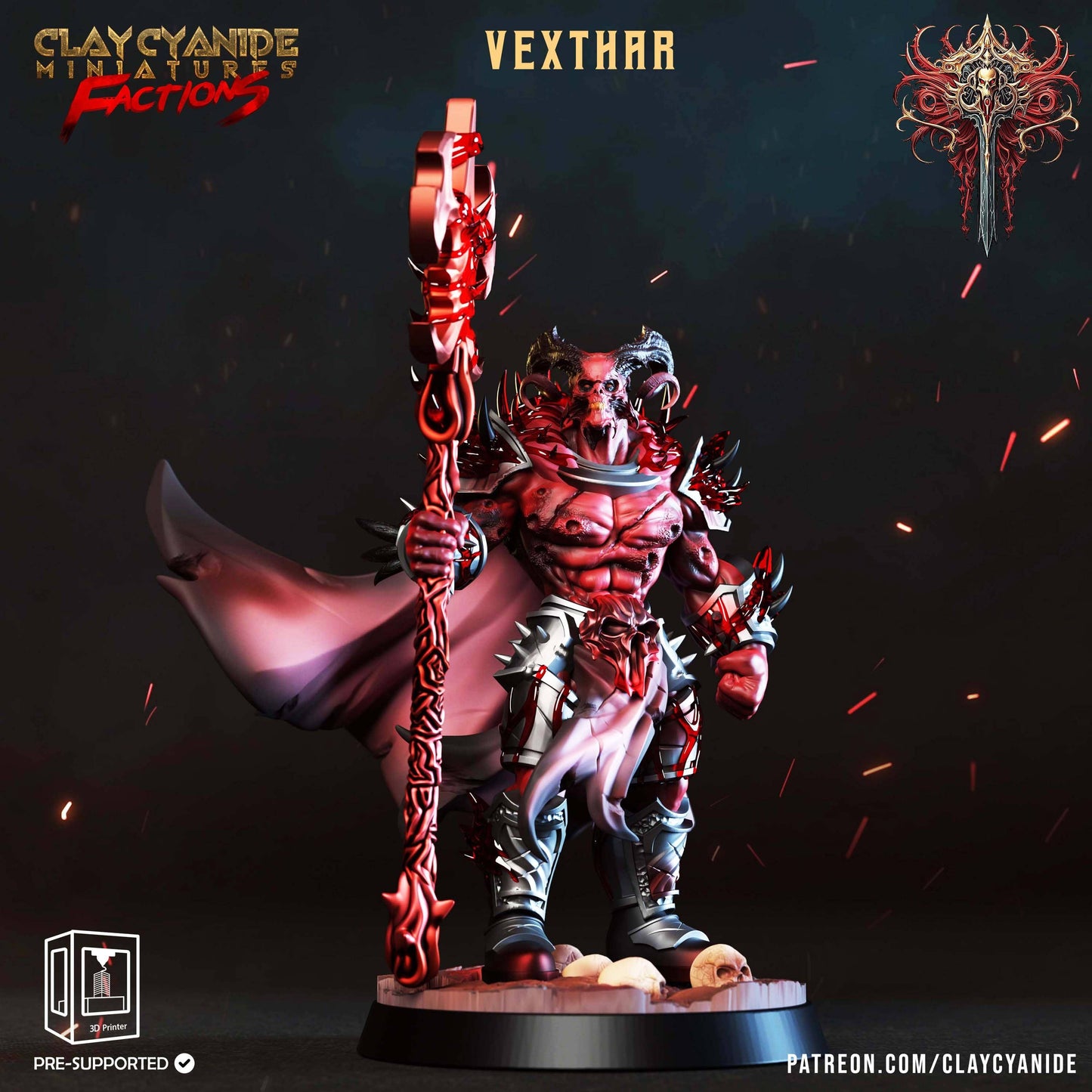 3D Printed Clay Cyanide Dreadbloods Factions Tribes 28 32 mm D&D - 3D Printing Boss 