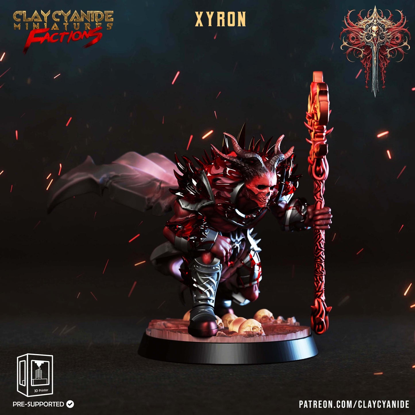 3D Printed Clay Cyanide Dreadbloods Factions Tribes 28 32 mm D&D - 3D Printing Boss 