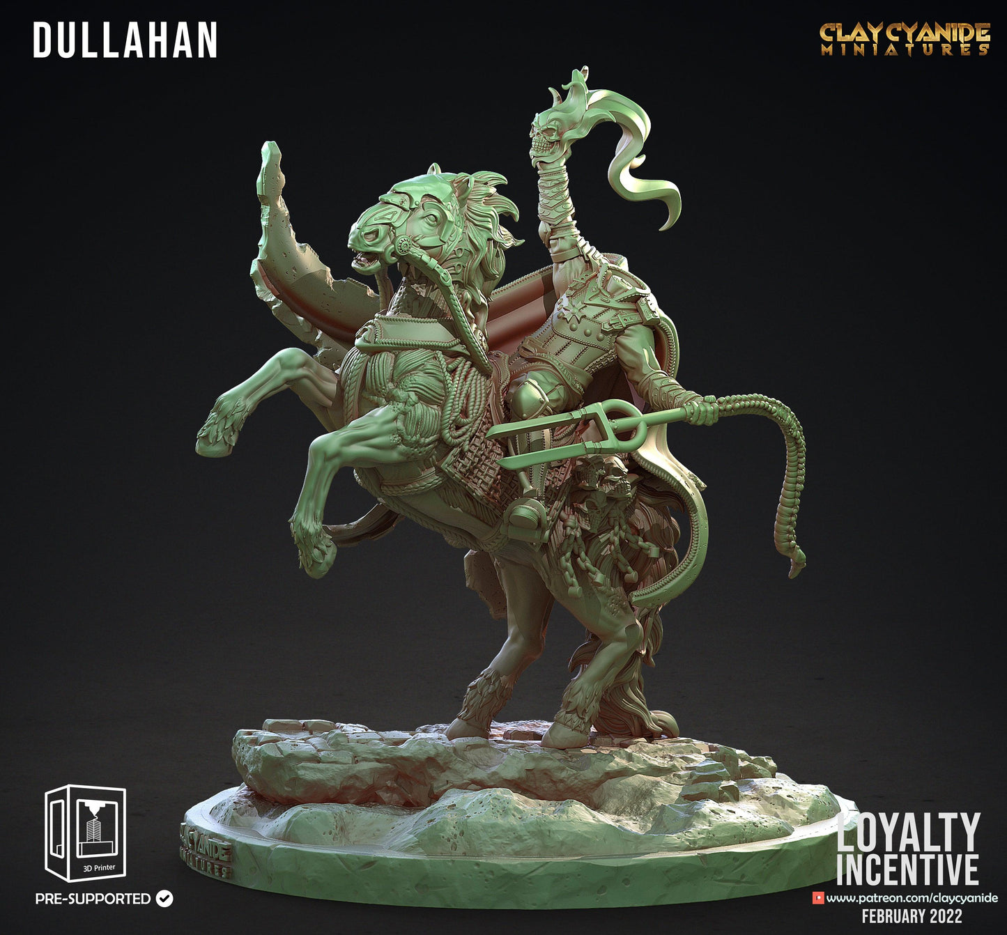 3D Printed Clay Cyanide Dullahan Renders 28 32 mm D&D - 3D Printing Boss 