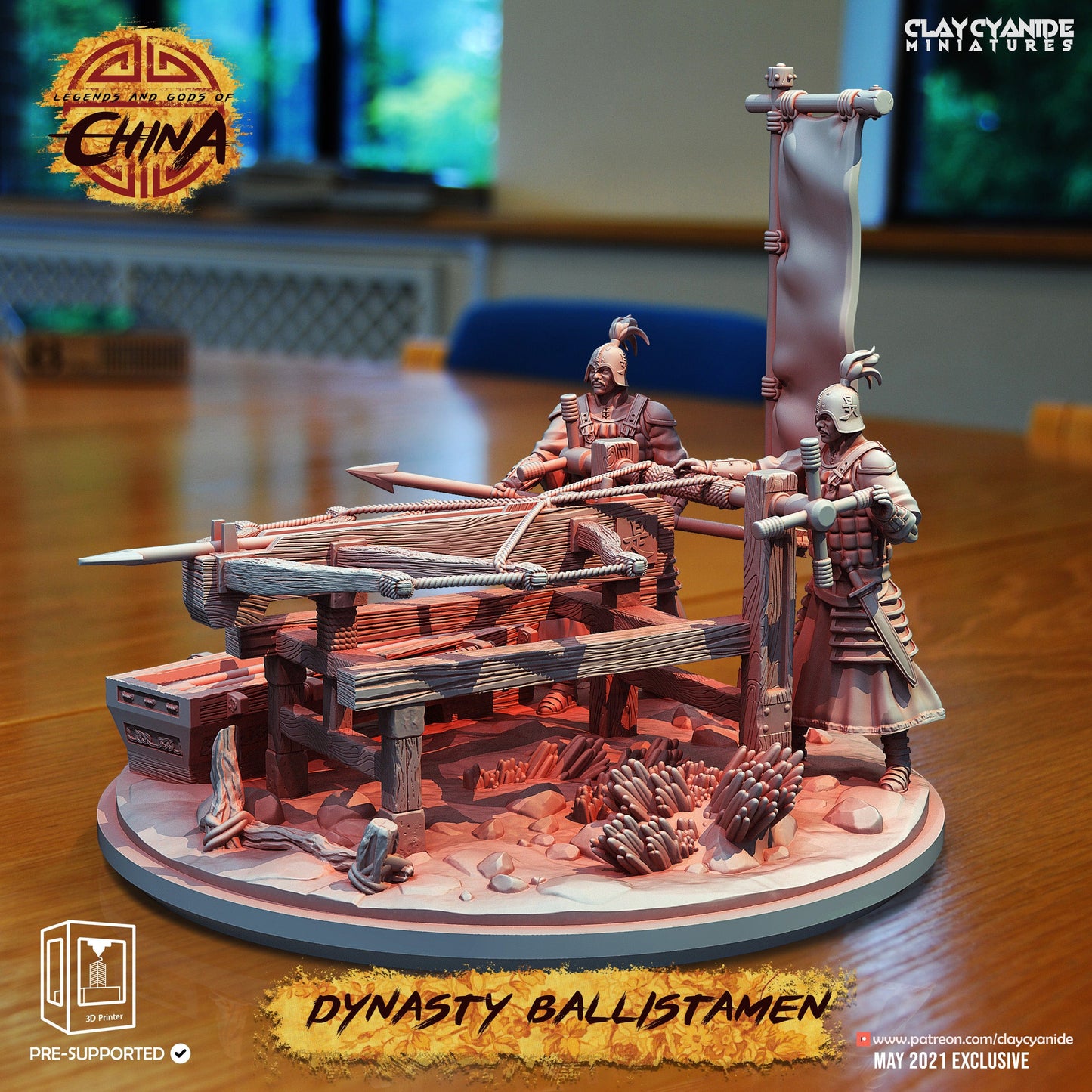 3D Printed Clay Cyanide Dynasty Ballistamen Legends and Gods Of China 28 32 mm D&D - 3D Printing Boss 