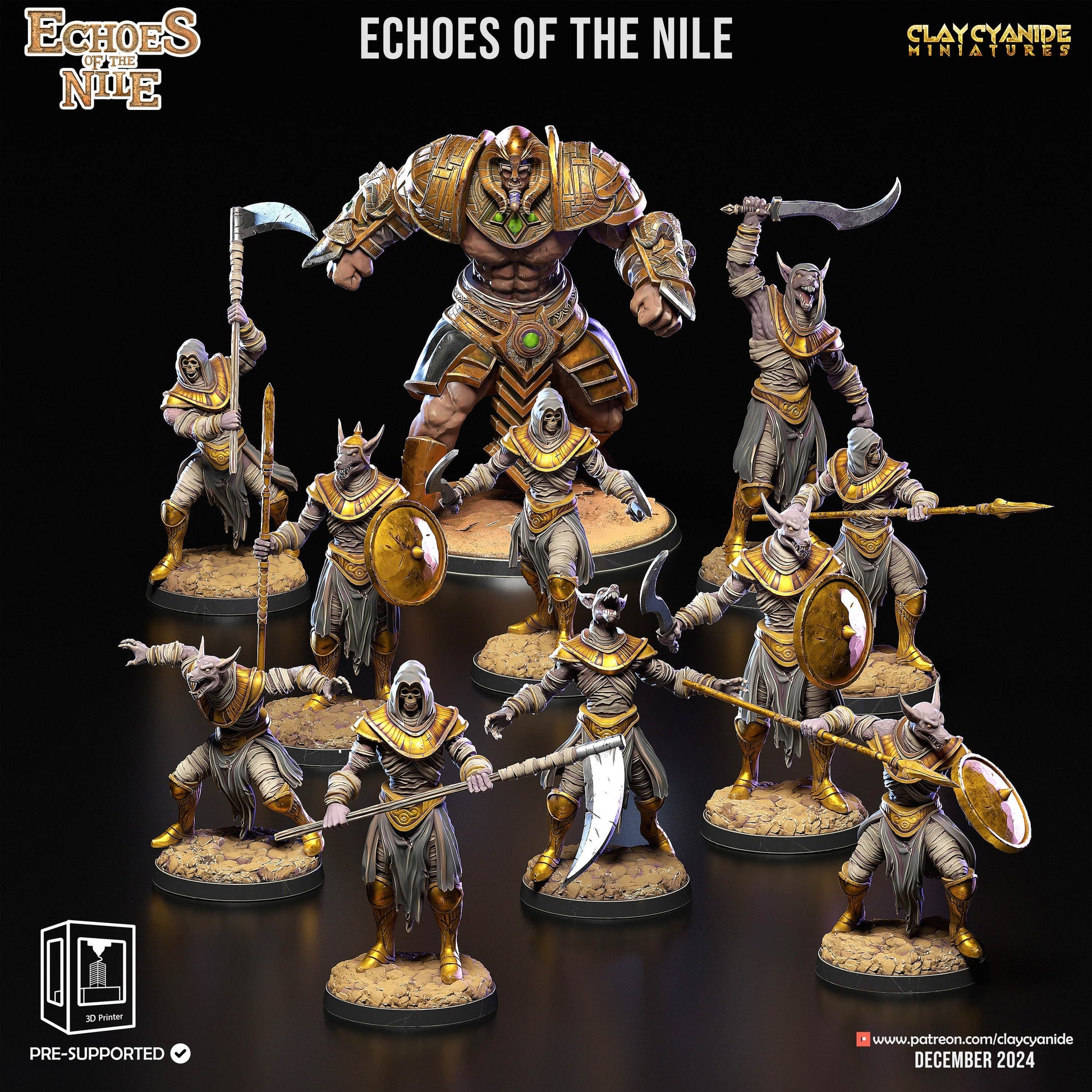 3D Printed Clay Cyanide Echoes of the Nile 28 32 mm D&D - 3D Printing Boss 