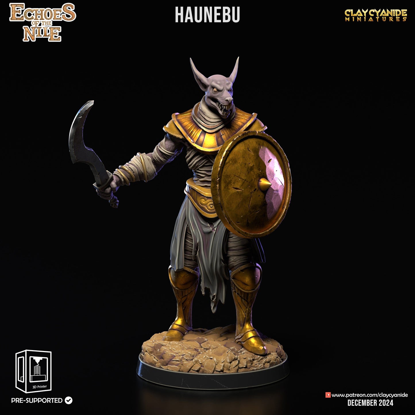 3D Printed Clay Cyanide Echoes of the Nile 28 32 mm D&D - 3D Printing Boss 
