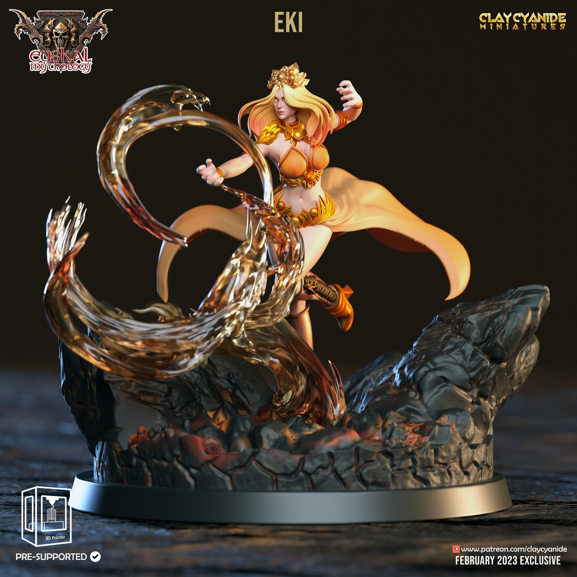 3D Printed Clay Cyanide Eki Euskal Mythology 28 32 mm D&D - 3D Printing Boss 