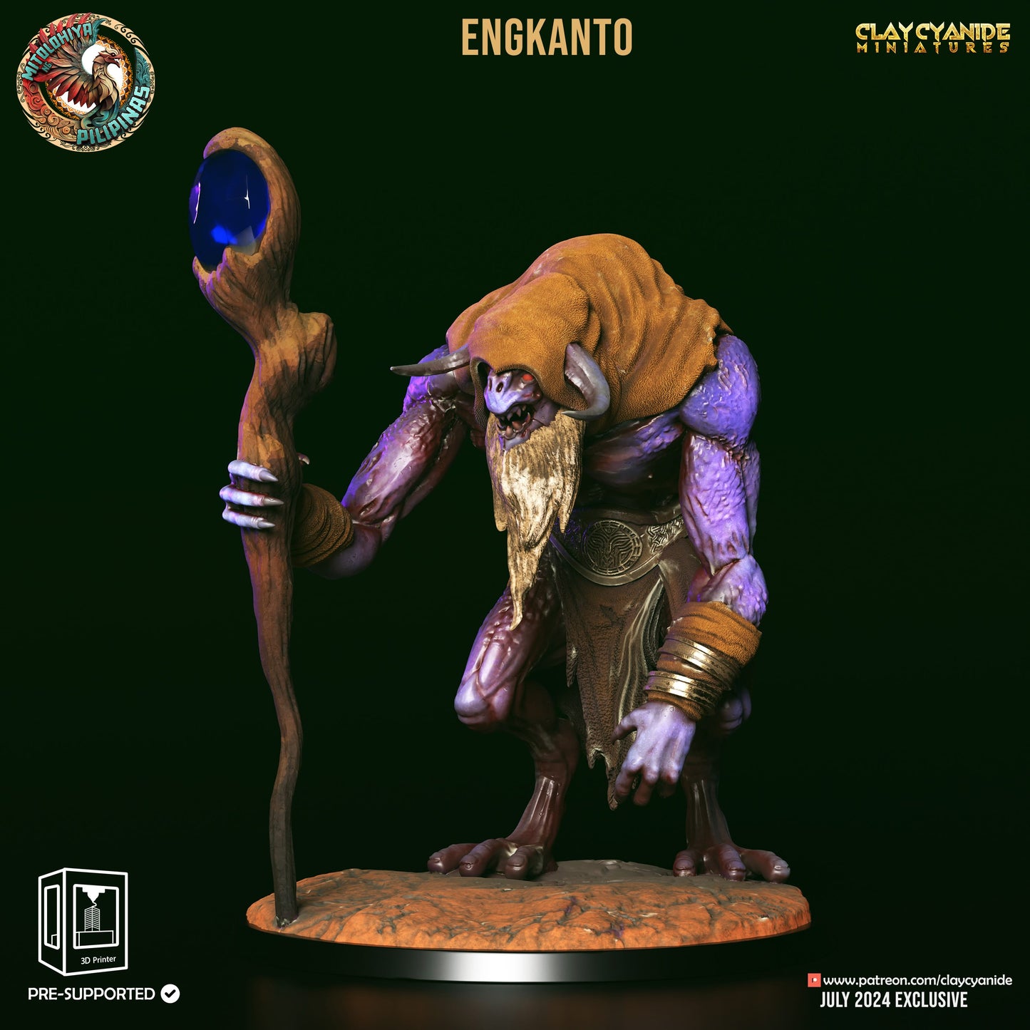 3D Printed Clay Cyanide Engkanto Set Philippine Mythology 28 32 mm D&D - 3D Printing Boss 