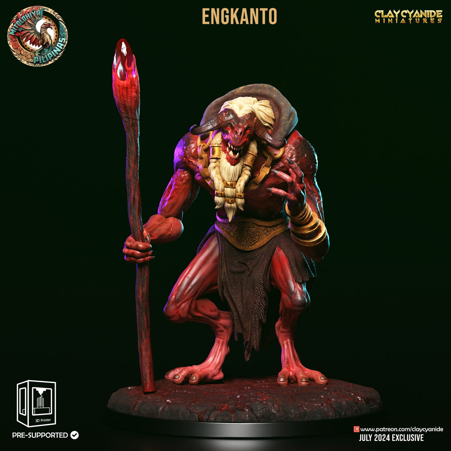 3D Printed Clay Cyanide Engkanto Set Philippine Mythology 28 32 mm D&D - 3D Printing Boss 