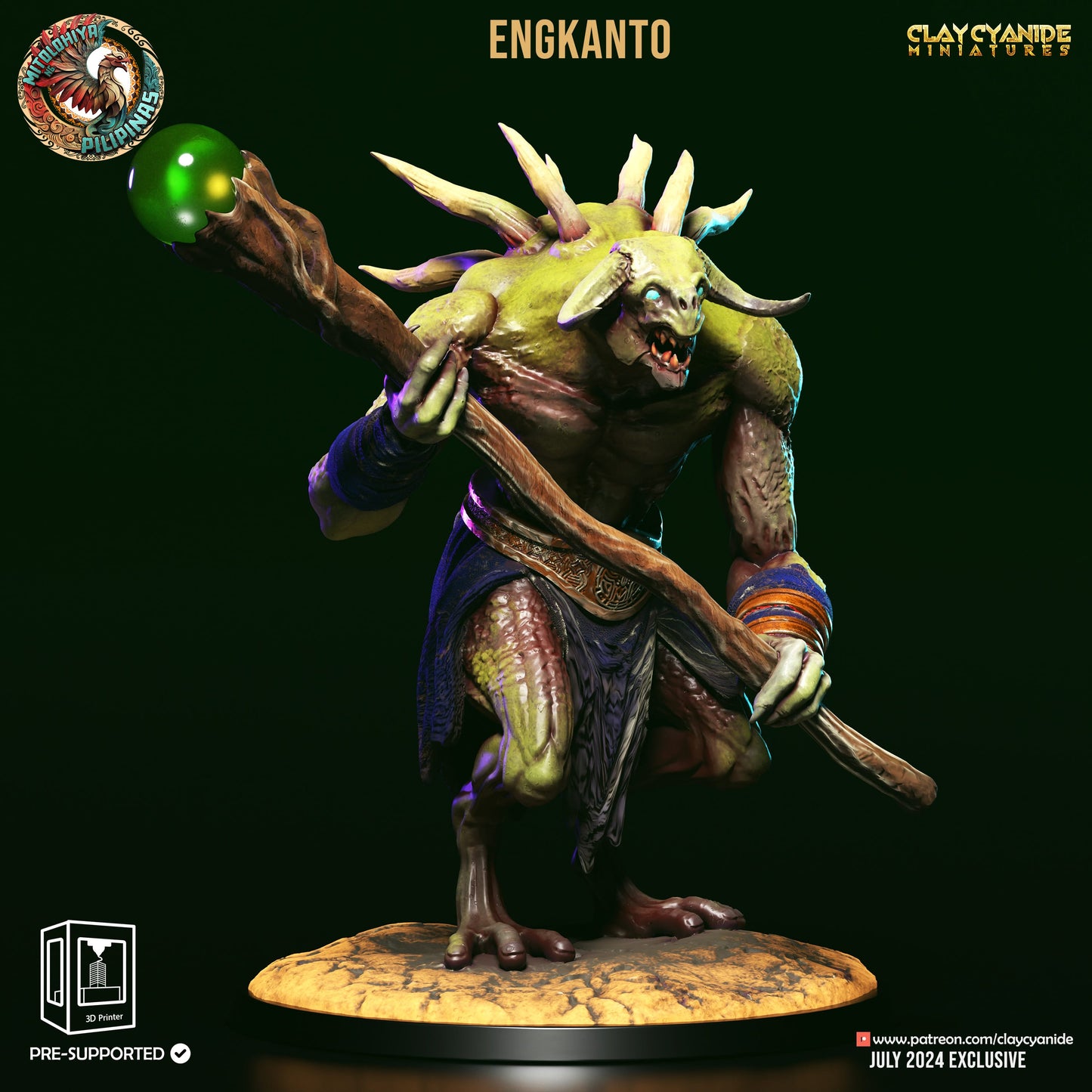3D Printed Clay Cyanide Engkanto Set Philippine Mythology 28 32 mm D&D - 3D Printing Boss 