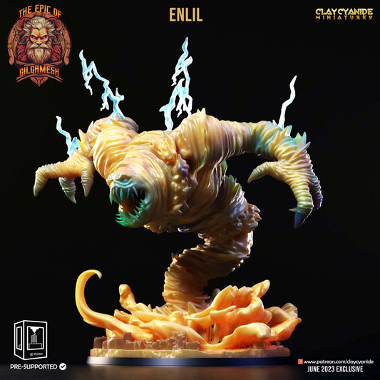 3D Printed Clay Cyanide Epic of Gilgamesh Set Enlil 28 32 mm D&D - 3D Printing Boss 