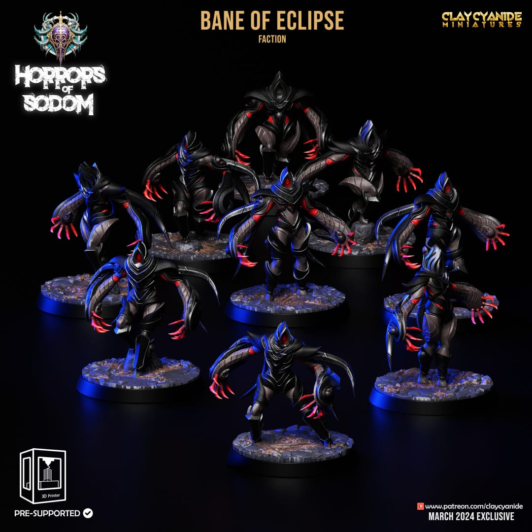 3D Printed Clay Cyanide Faction Bane of Eclipse 28mm 32mm D&D - 3D Printing Boss 