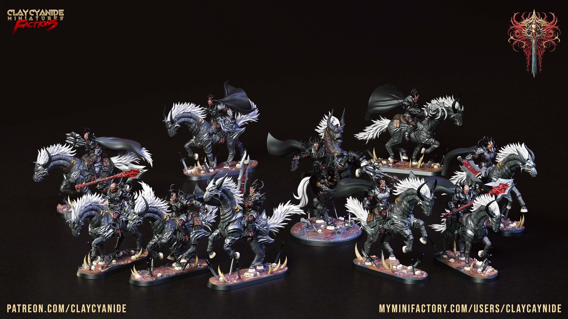 3D Printed Clay Cyanide Faction Dreadblood Ravegers Rendered Images Promo Renders 28 32 mm D&D - 3D Printing Boss 
