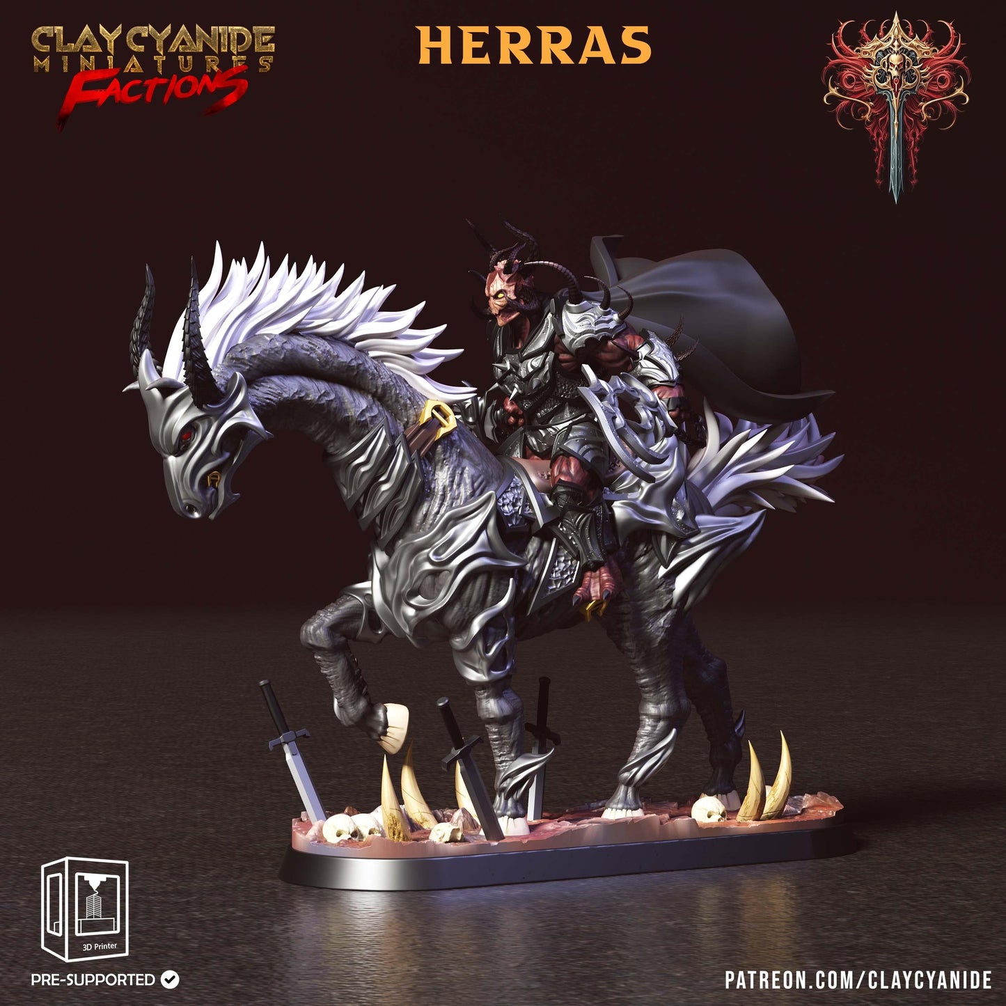 3D Printed Clay Cyanide Faction Dreadblood Ravegers Rendered Images Promo Renders 28 32 mm D&D - 3D Printing Boss 