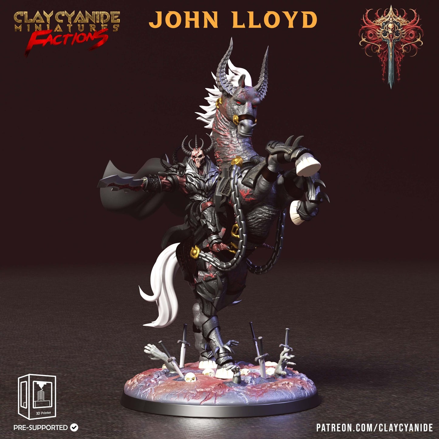3D Printed Clay Cyanide Faction Dreadblood Ravegers Rendered Images Promo Renders 28 32 mm D&D - 3D Printing Boss 