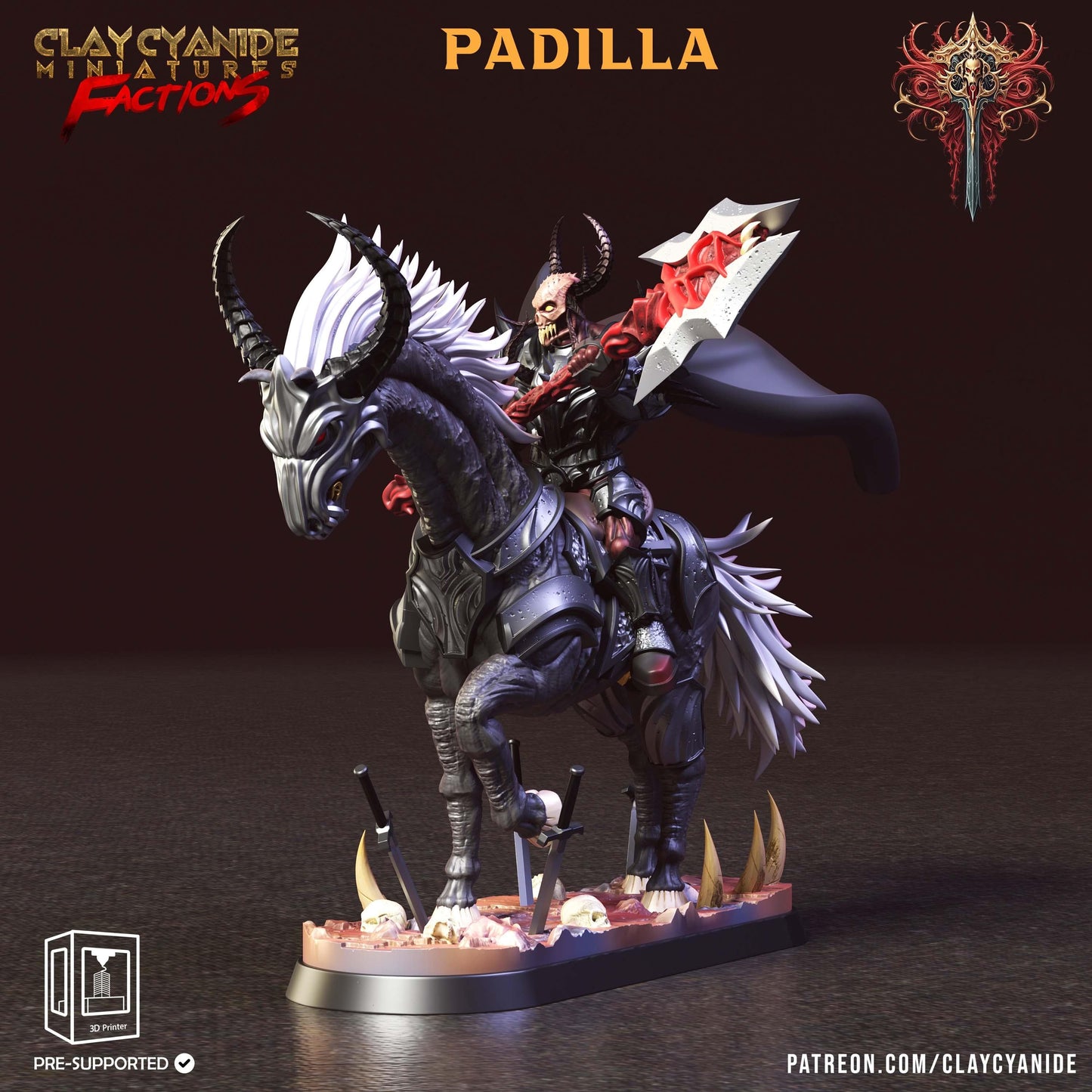 3D Printed Clay Cyanide Faction Dreadblood Ravegers Rendered Images Promo Renders 28 32 mm D&D - 3D Printing Boss 