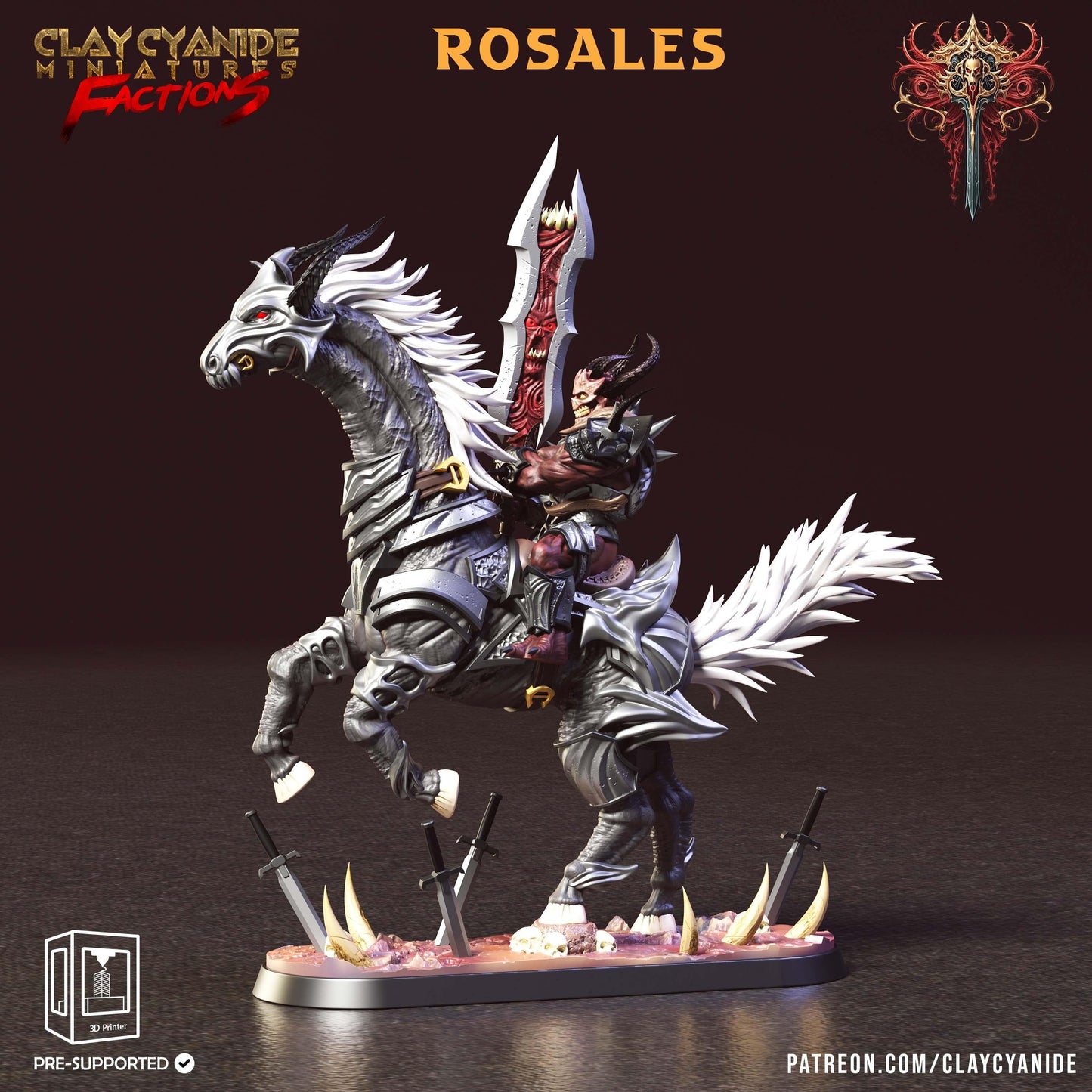 3D Printed Clay Cyanide Faction Dreadblood Ravegers Rendered Images Promo Renders 28 32 mm D&D - 3D Printing Boss 