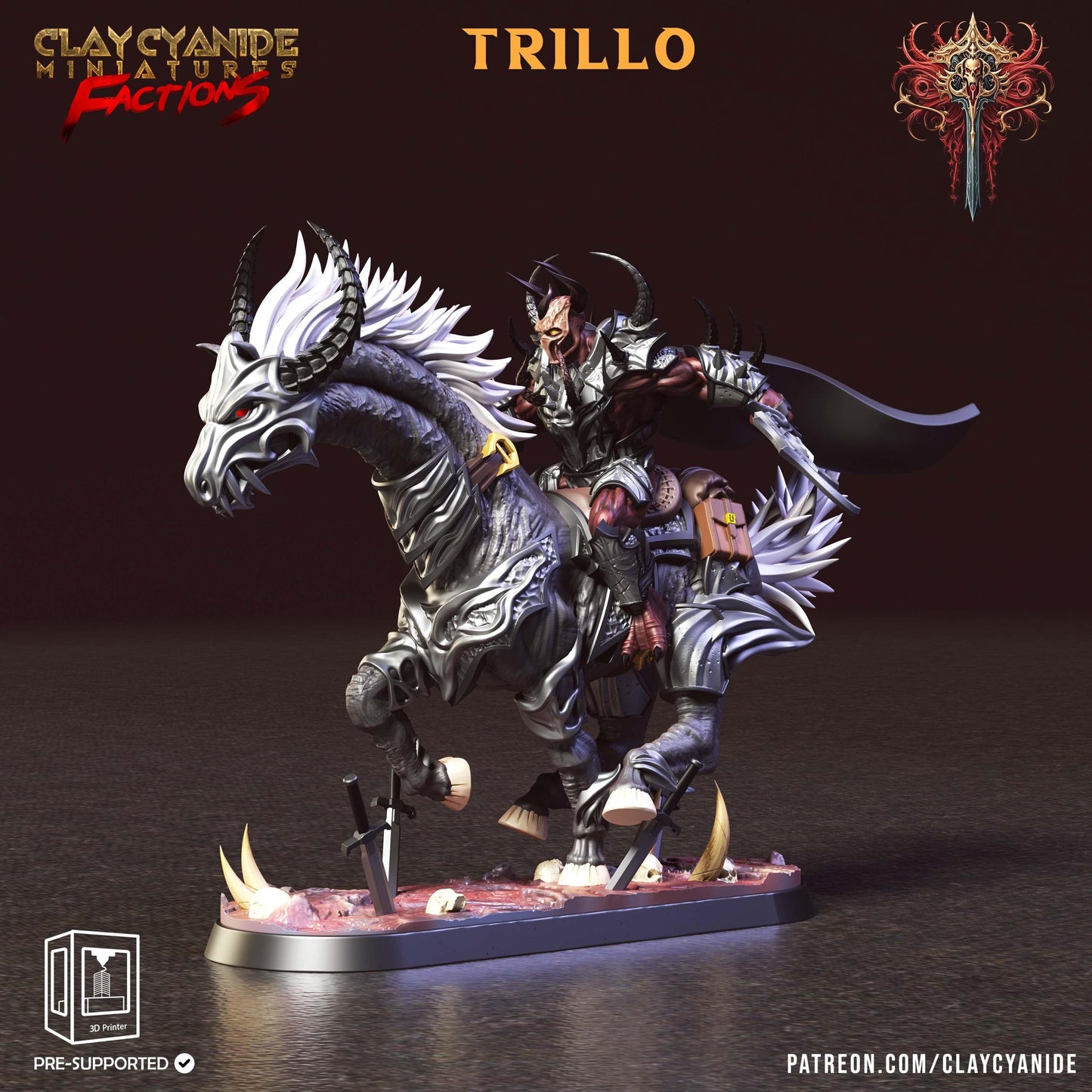 3D Printed Clay Cyanide Faction Dreadblood Ravegers Rendered Images Promo Renders 28 32 mm D&D - 3D Printing Boss 