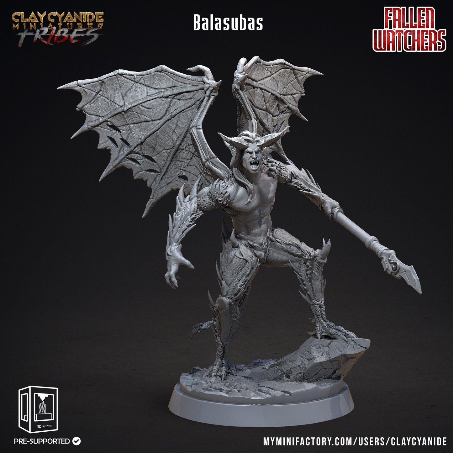 3D Printed Clay Cyanide Fallen Watchers Factions Tribes Ragnarok D&D - 3D Printing Boss 