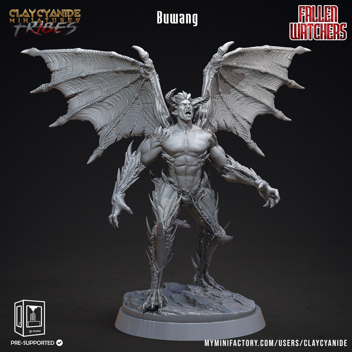 3D Printed Clay Cyanide Fallen Watchers Factions Tribes Ragnarok D&D - 3D Printing Boss 